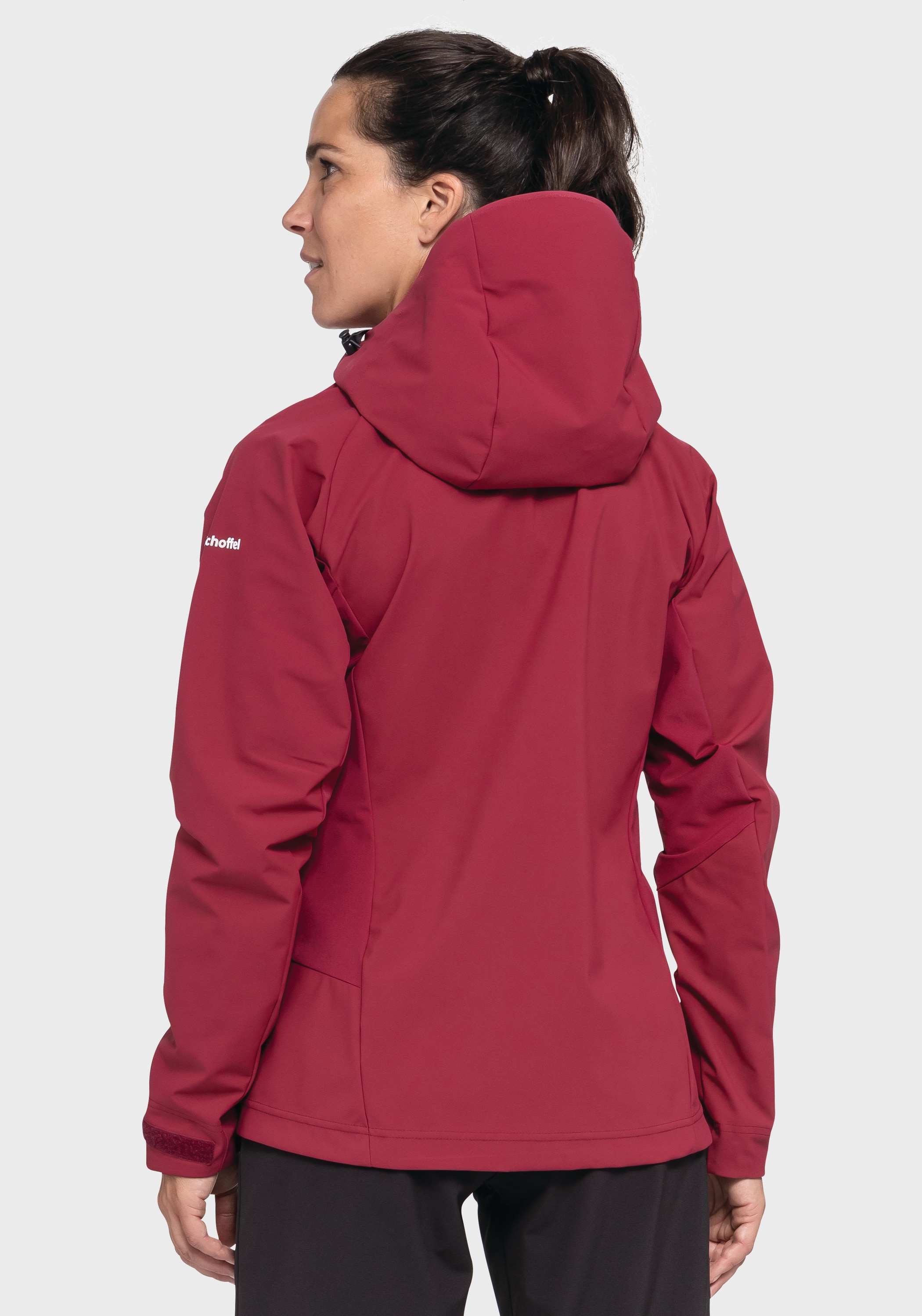 Schöffel Outdoorjacke »Mountain Softshell Jk Style Blaueis WMS« mit Kapuze