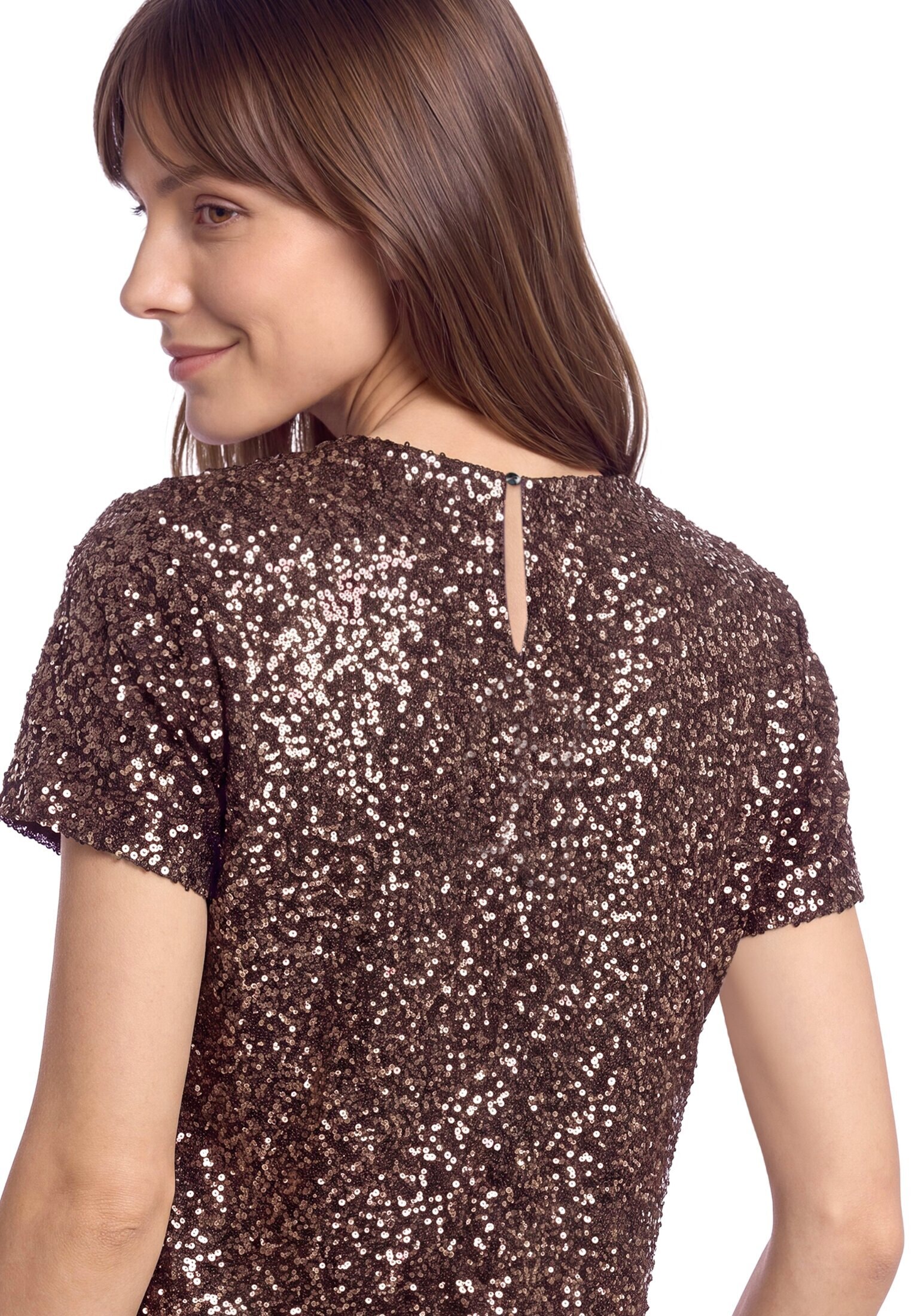 Betty&Co Klassische Bluse »Blusenshirt mit Pailletten«