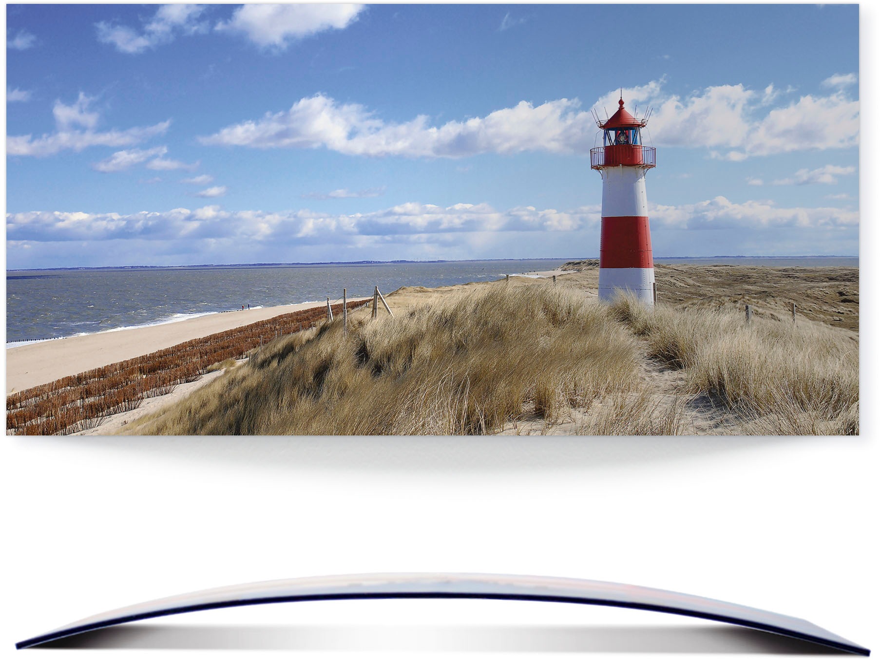 Artland Wandbild »Leuchtturm Sylt«, Gebäude, (1 St.), 3D Optik gebogen