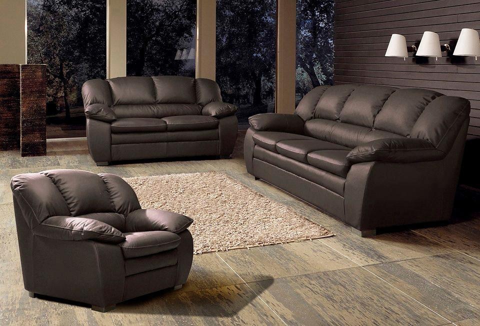 COTTA Polstergarnitur »Casino, Sofa Set, 3-2-1 Sitzer, Wohnzimmer Garnitur«, (Set, 3 tlg.), 3-teilig, Sessel, 2-Sitzer, 2,5-Sitzer, hohe Rückenlehne