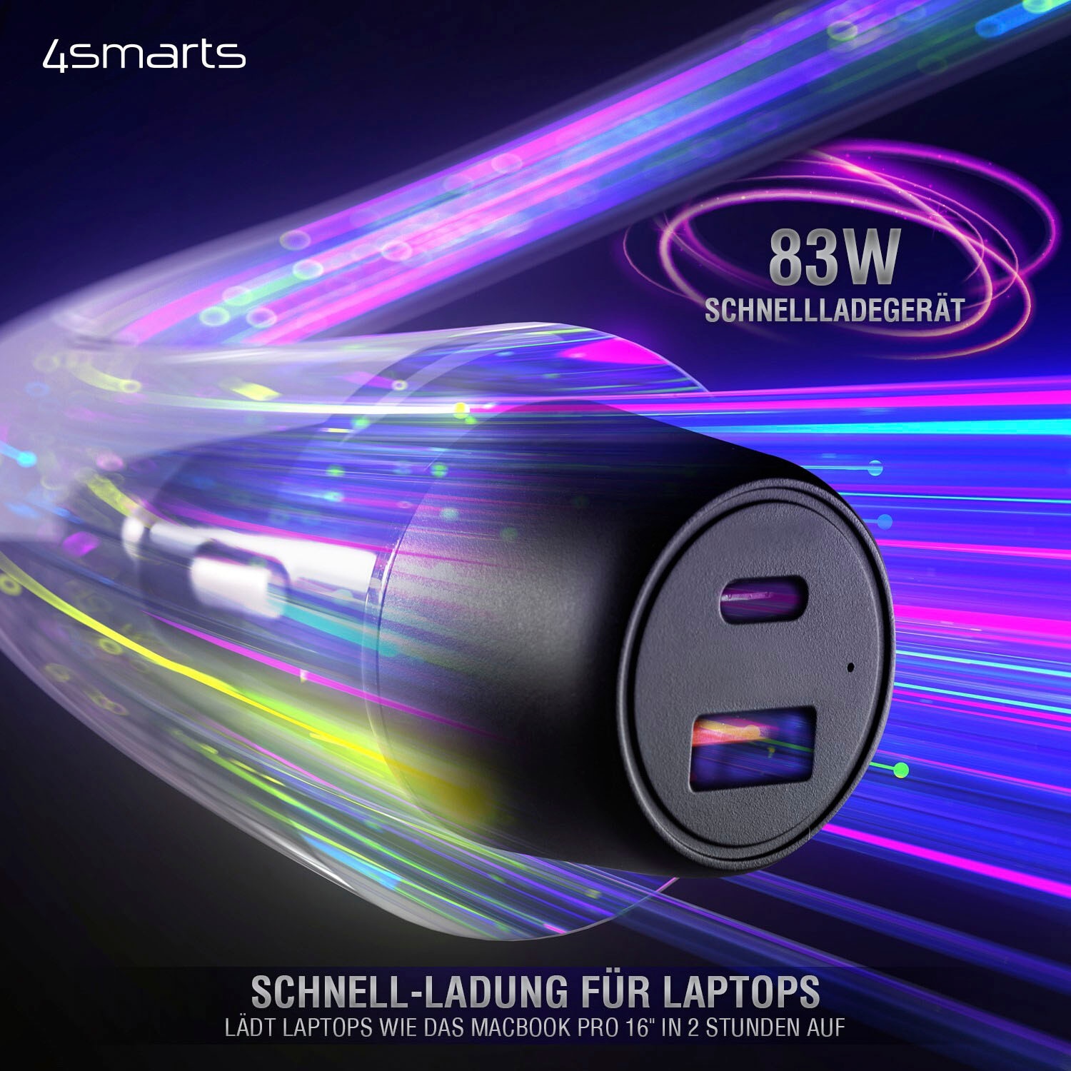 4smarts USB-Ladegerät »Kfz Ladegerät VoltRoad Ultimate 83W m. PD/ QC«