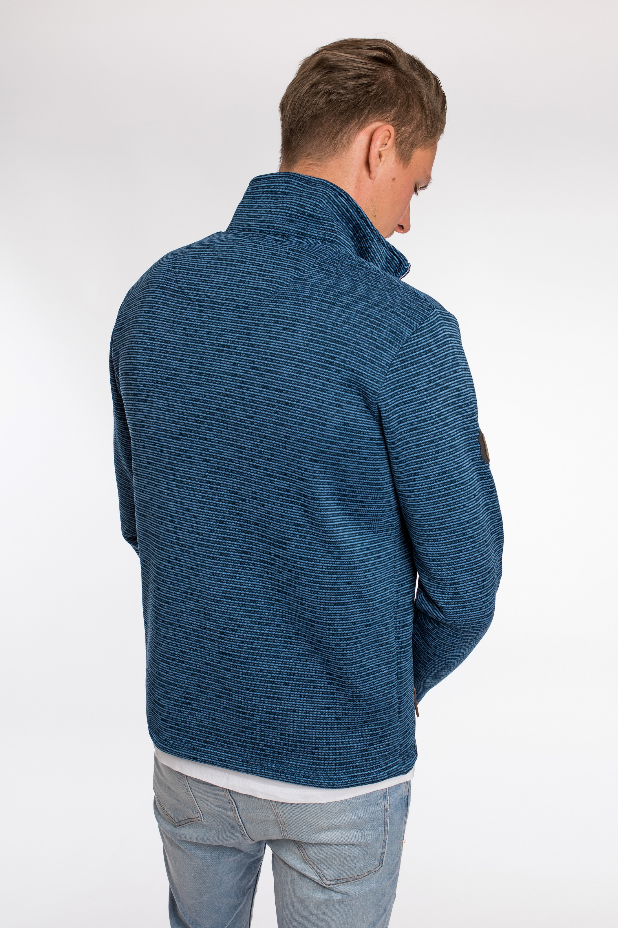 DEPROC Active Strickfleecejacke »LACEWOOD MEN«, Kontrastreissverschluss