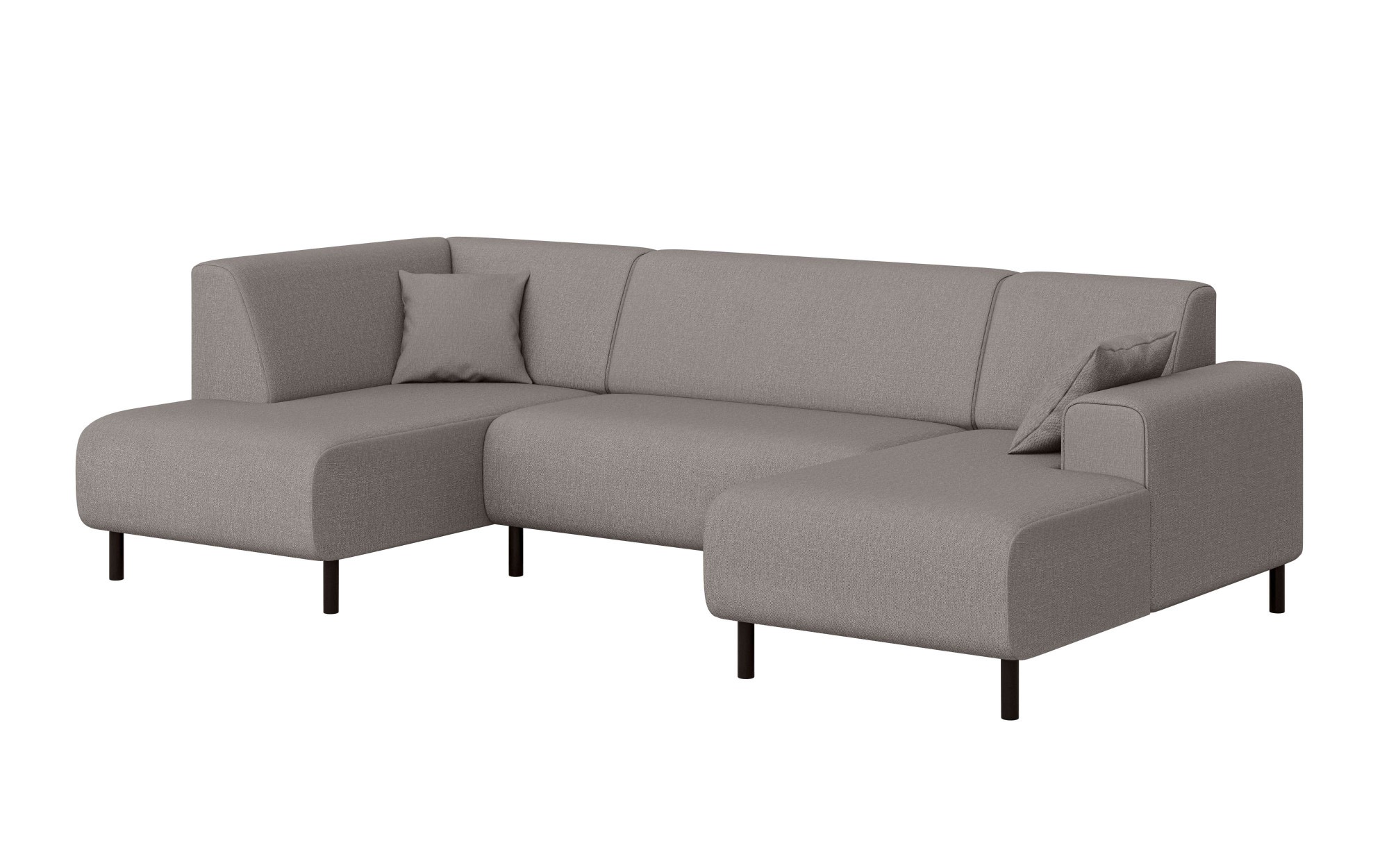 Home affaire Wohnlandschaft »ARROS U-Form mit Wellenunterfederung, Maße B/T/H: 300/163/81 cm«, incl. Zierkissen, mit Recamiere links/rechts bestellbar, auch in Cord