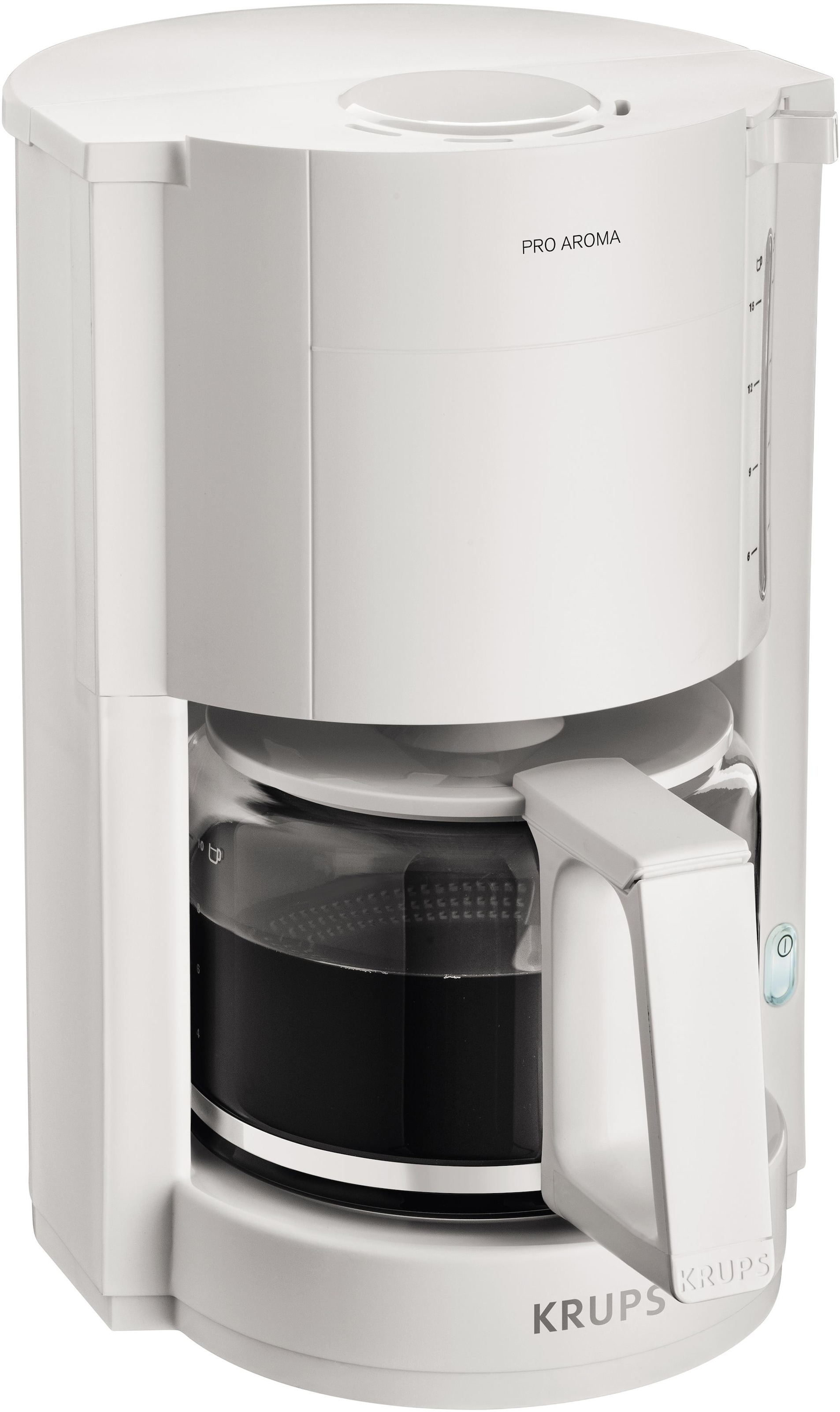 Krups Filterkaffeemaschine »F30908 Pro Aroma«, mit Glaskanne, 1,25L Füllmenge, 10-15 Tassen, 1050W, Schwarz