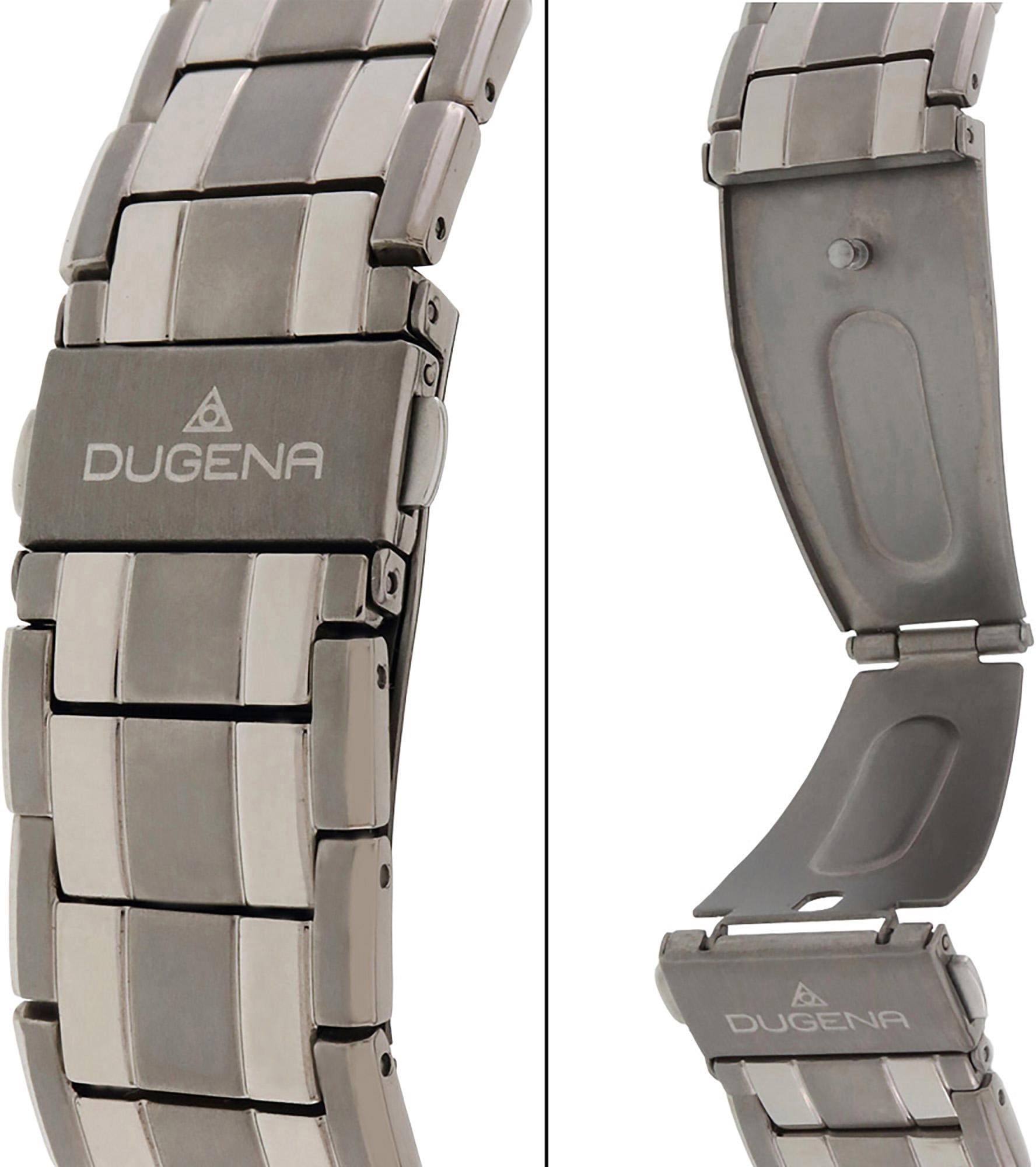 Dugena Quarzuhr »Gent, 4460513«, Armbanduhr, Herrenuhr, Datum, Leuchtzeiger, Titan