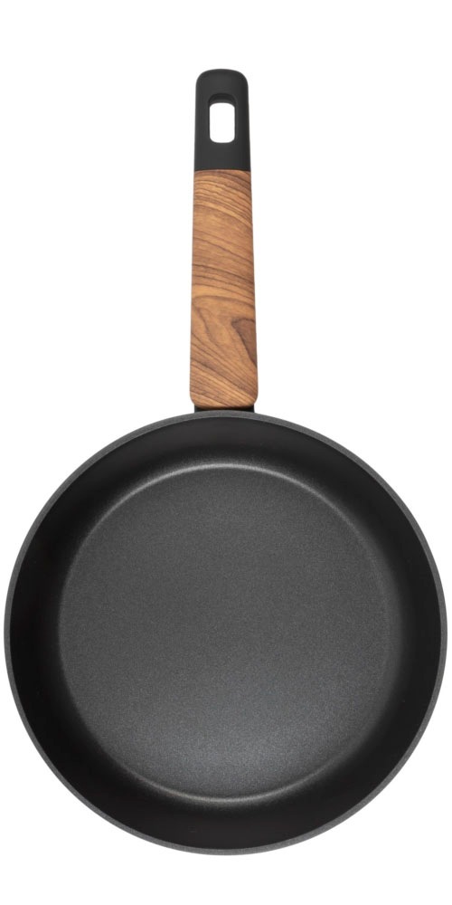 RESTO Kitchenware Bratpfanne »Mon, Universalpfanne antihaftbeschichtet und spülmaschinenfest« Aluminium 1 Stk. tlg. mit verstärktem Boden und ergonomischem Griff in Holzoptik