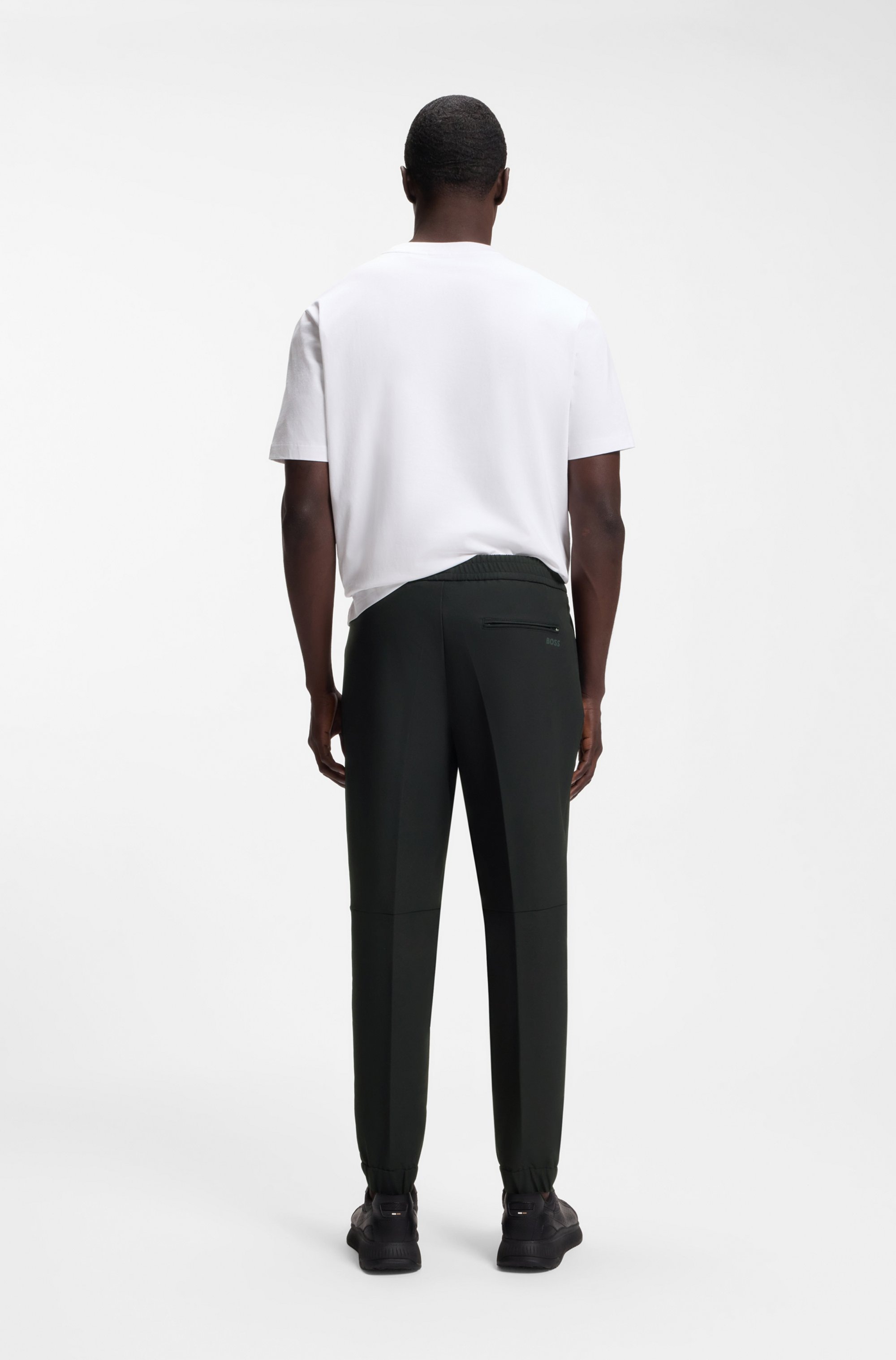 BOSS GREEN Stretch-Hose »T Flex«  mit elastischem Bund und Kordelzug Stretchhose Businesshose