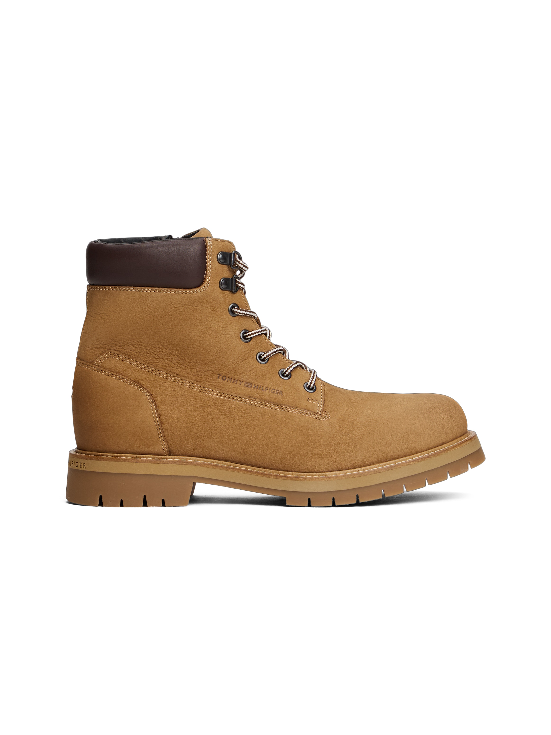 Tommy Hilfiger Schnürboots »FLEX TH OUTDOOR W NBK BOOT«  , Blockabsatz, Outdoorschuh mit Ösen, im Bersteigerlook