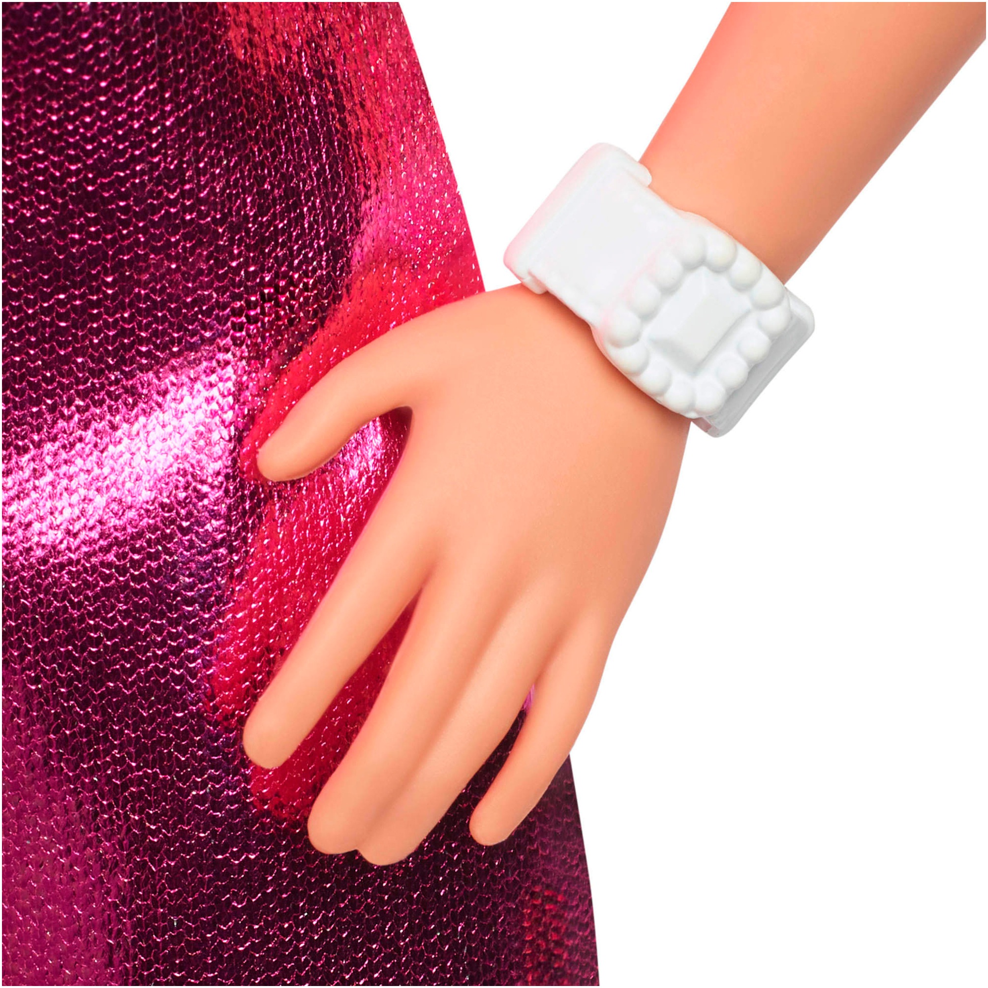 Barbie Anziehpuppe »Fashionistas Nr. 230, mit rosa Metallic-Minikleid, blond«