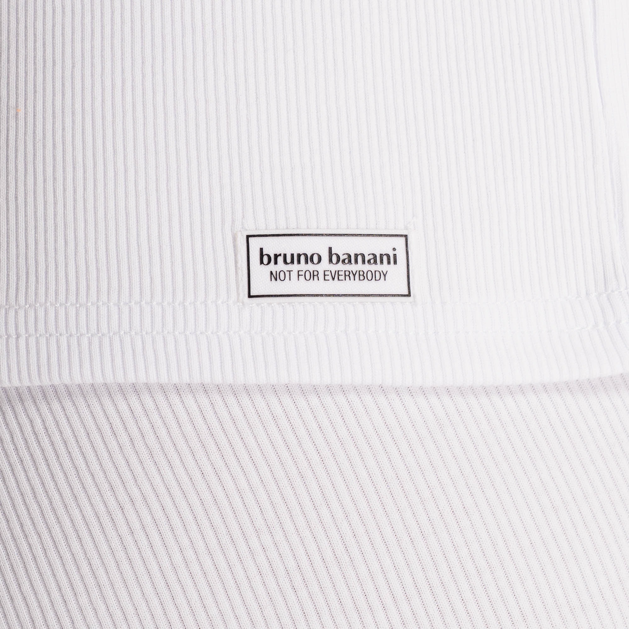 Bruno Banani V-Shirt »FINE RIB« Feinripp, Kurzarm, V-Neck, Cotton-Mix