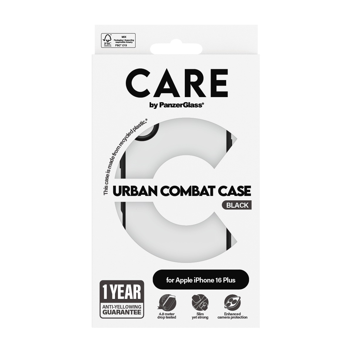CARE by PanzerGlass Handyhülle »Urban Combat Case für Apple iPhone 16 Plus«, Backcover, Schutzhülle, Handyschutzhülle, Case, Schutzcase, stoßfest