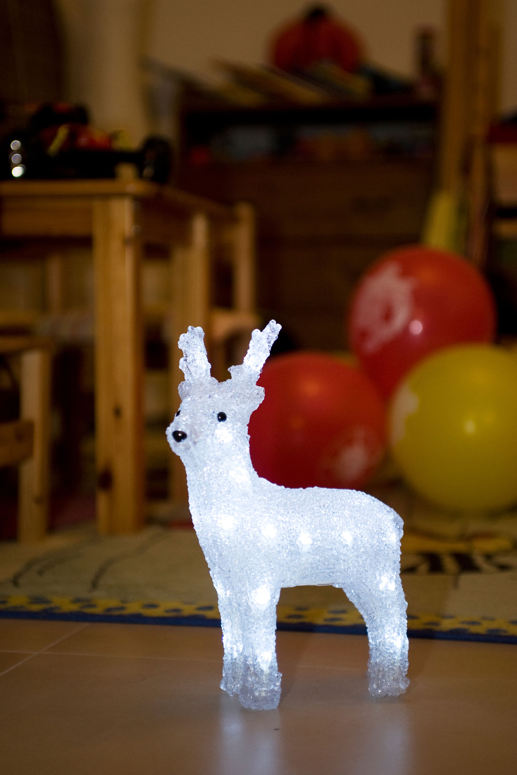 KONSTSMIDE Weihnachtsfigur »Weihnachtsdeko«, LED Acryl Rentier, 24 kalt weiße Dioden