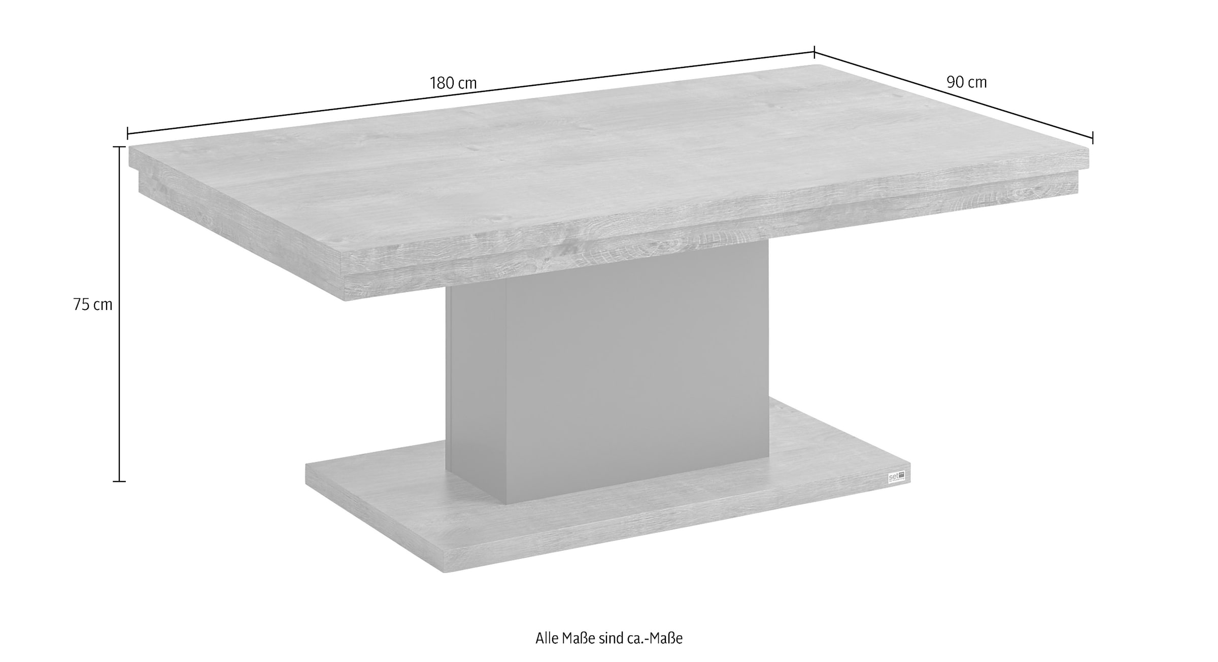 set one by Musterring Couchtisch »Lancaster«, Wahlweise in 2 Farben, Maße (BxHxT in cm) 110 x 45 x 65 cm