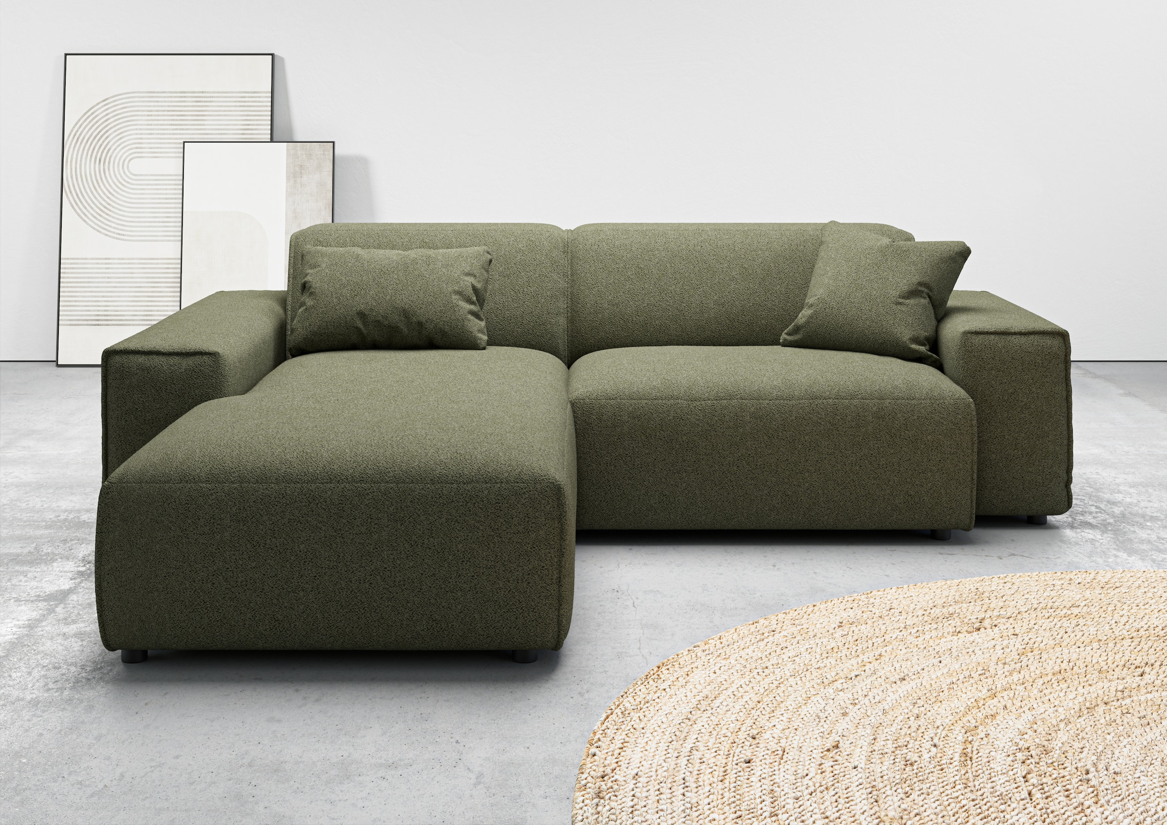 andas Ecksofa »Glimminge L-Form auch in Breitcord, Feincord + Easy care-Bezug,«, Breite 234, Zierkissen