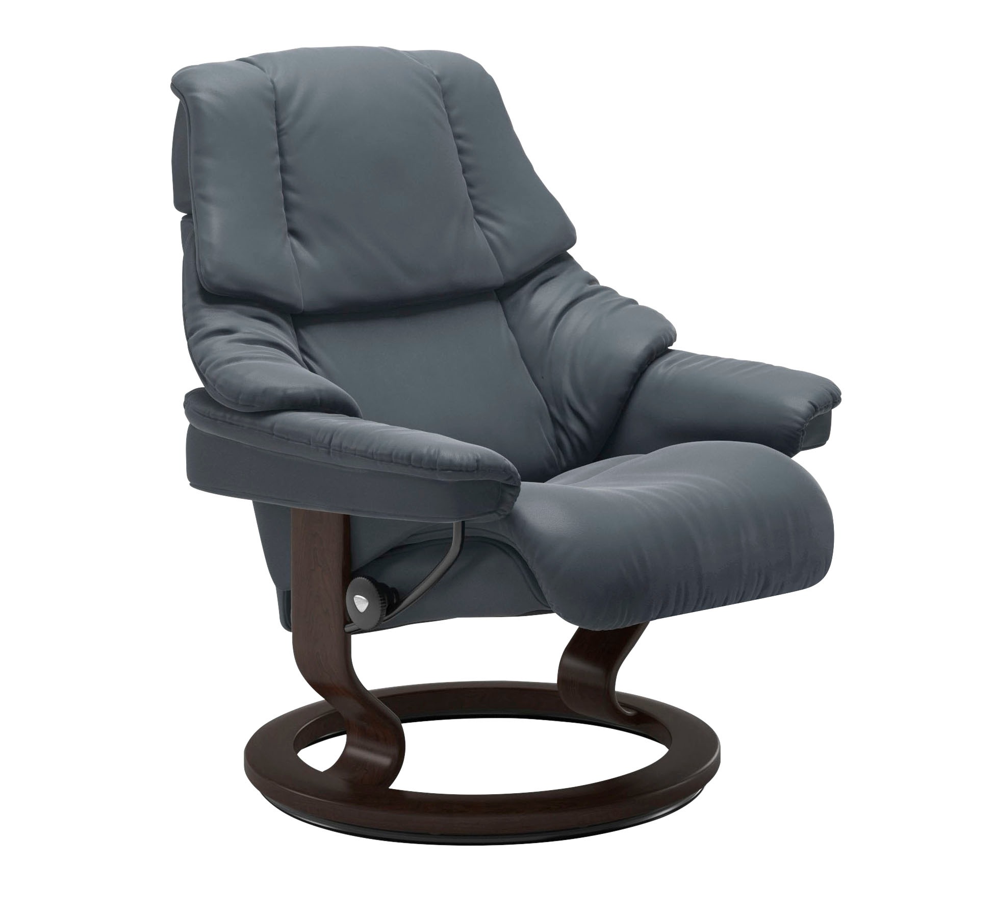 Stressless® Relaxsessel »Reno«, (Set, Relaxsessel mit Hocker), mit Hocker, mit Classic Base, Größe S, M & L, Gestell Braun