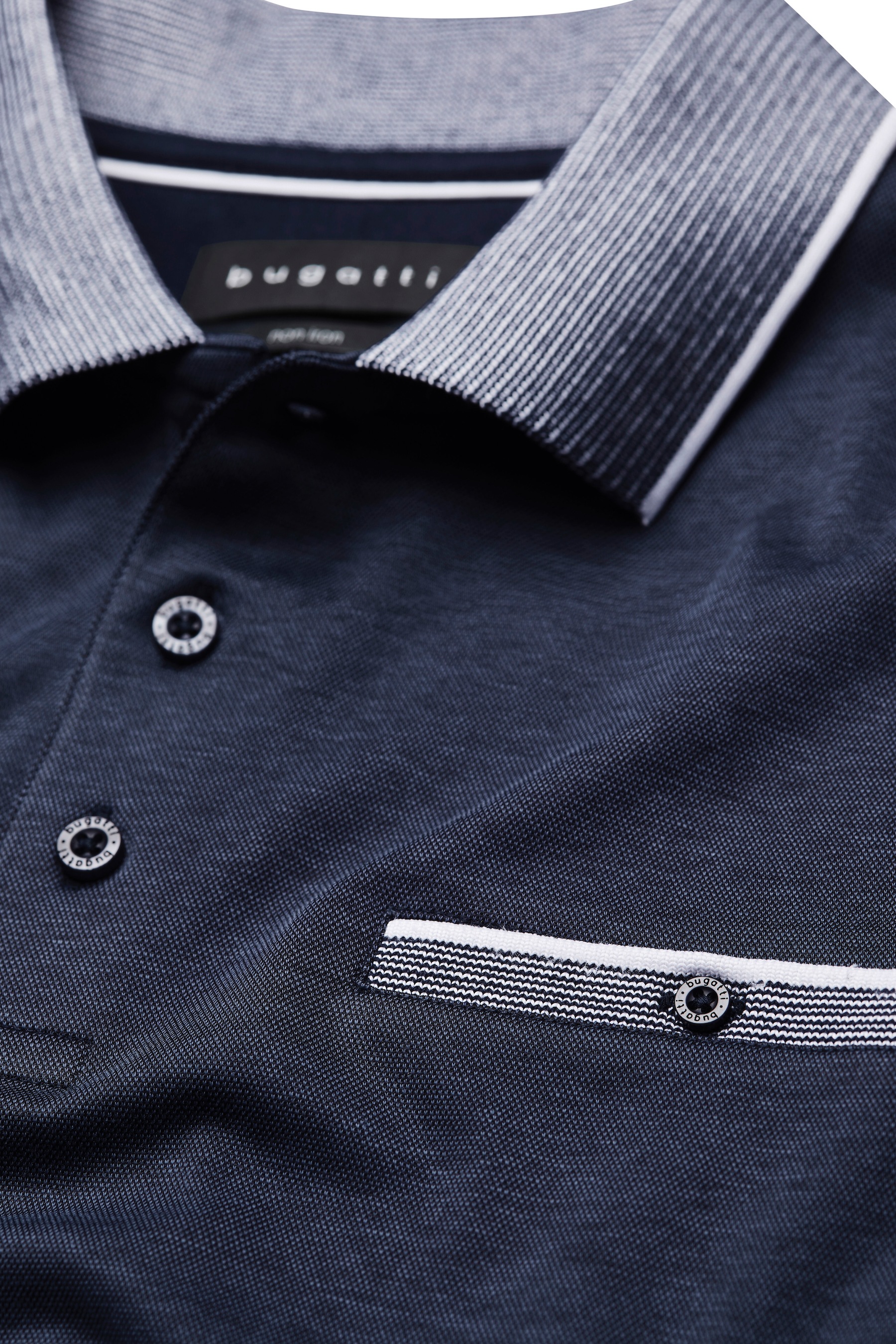 bugatti Poloshirt, mit Kontraststreifen