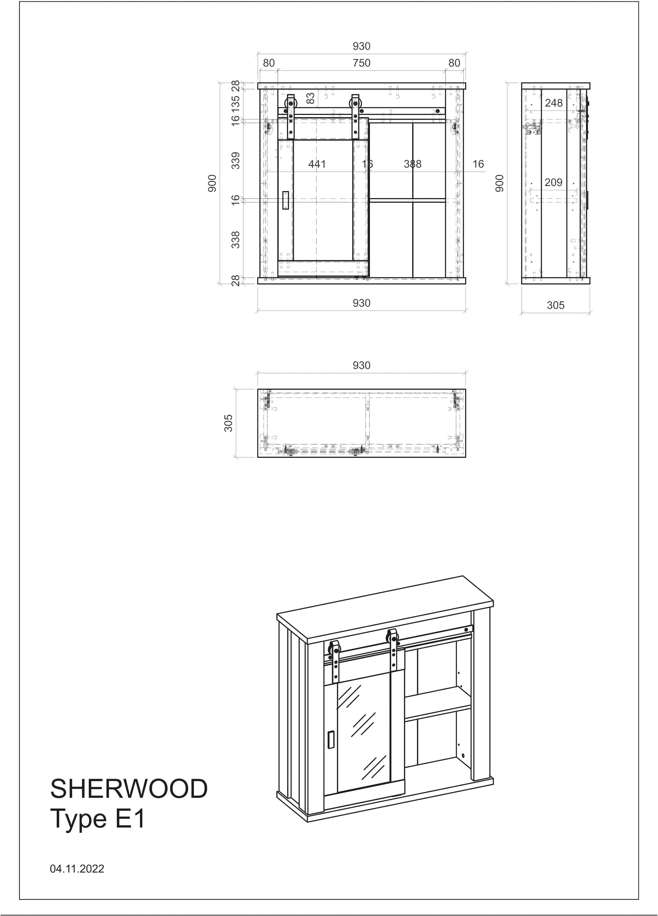 Home affaire Küchenzeile »Sherwood« Breite 264 cm, mit Herdumbauschrank, ohne E-Geräte