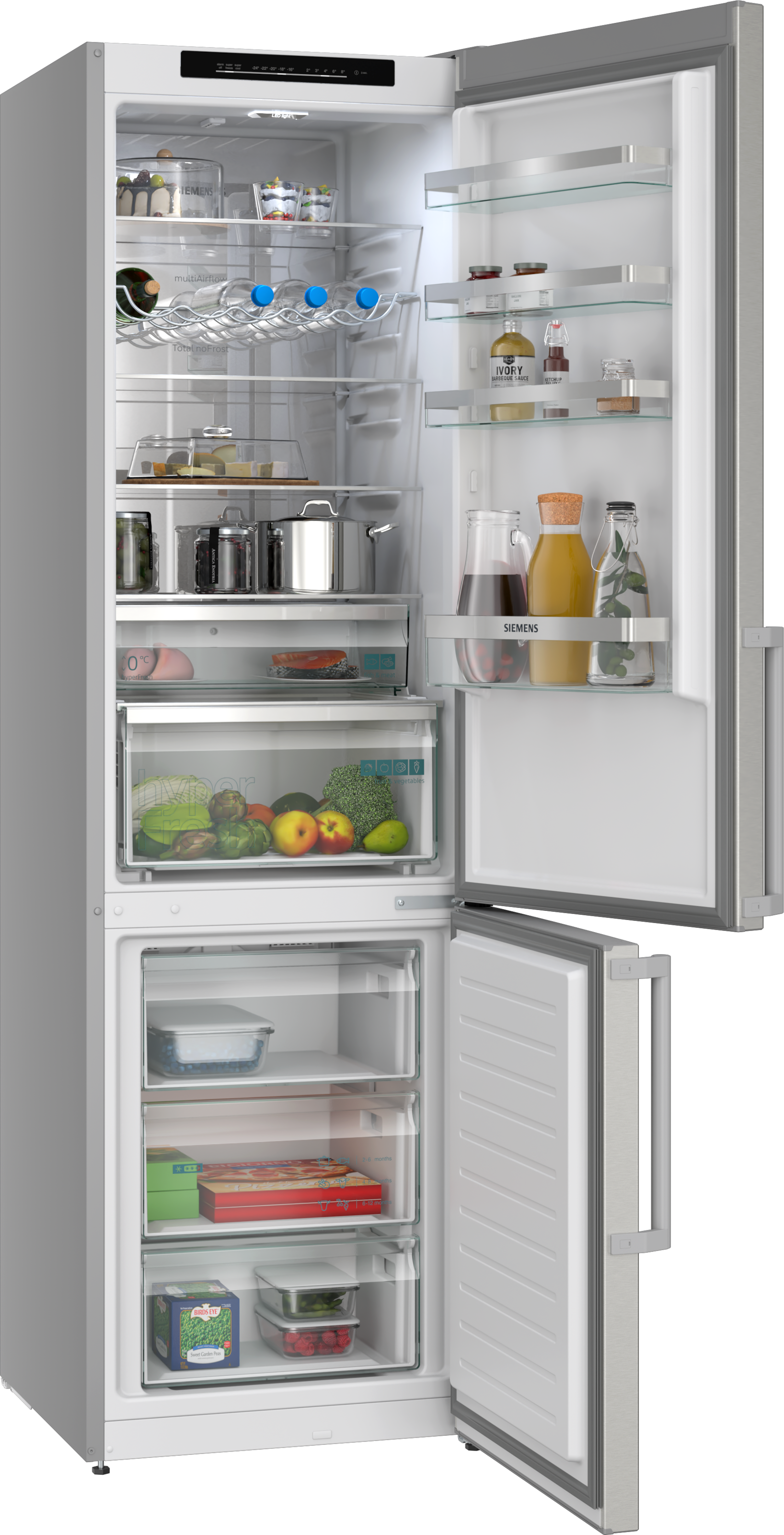 SIEMENS Kühl-/Gefrierkombination iQ300 »KG39NVICV« 203 cm hoch 60 cm breit hyperFresh System für frisches Obst und Gemüse sowie Total noFrost