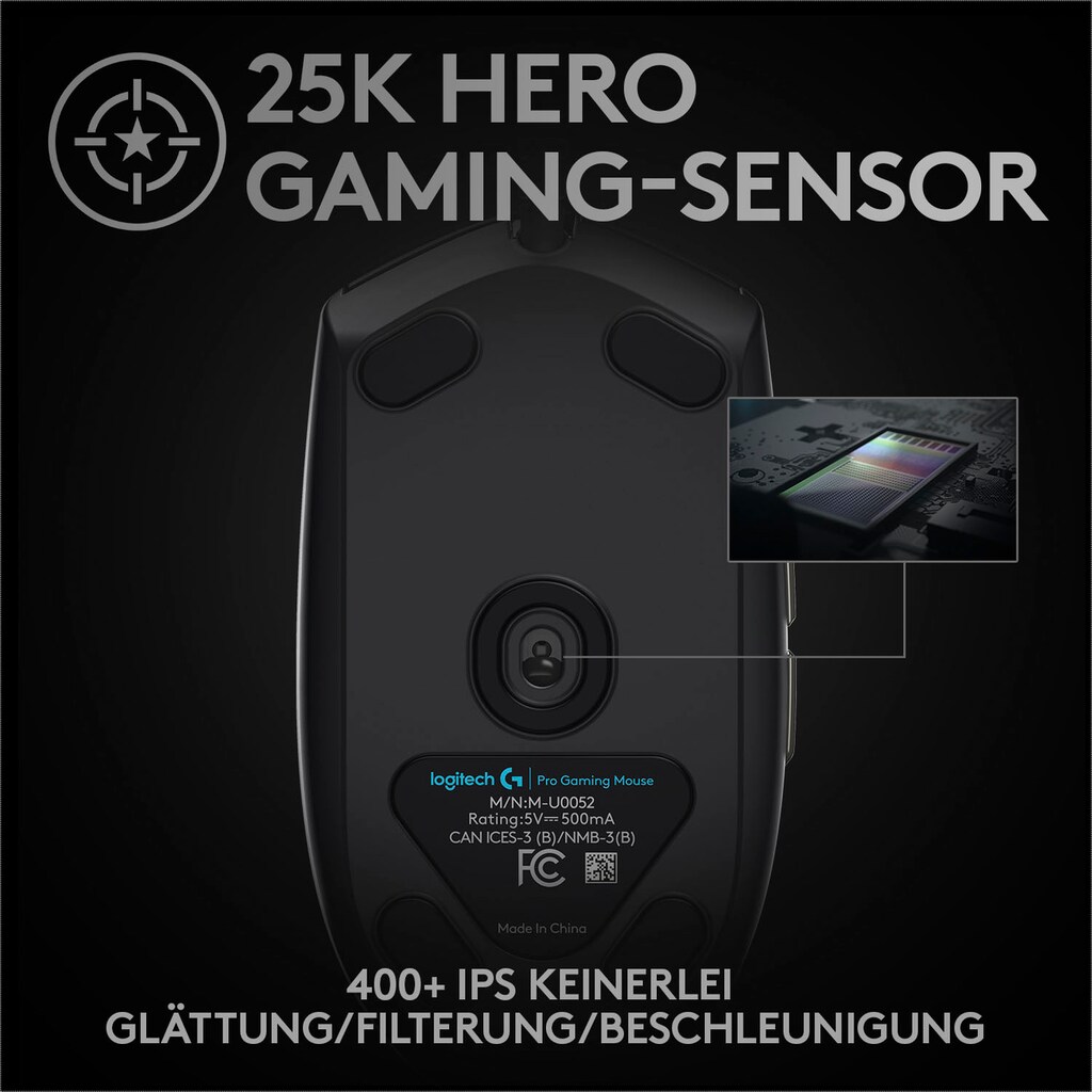 Logitech G Gaming-Maus »PRO (HERO)«, USB