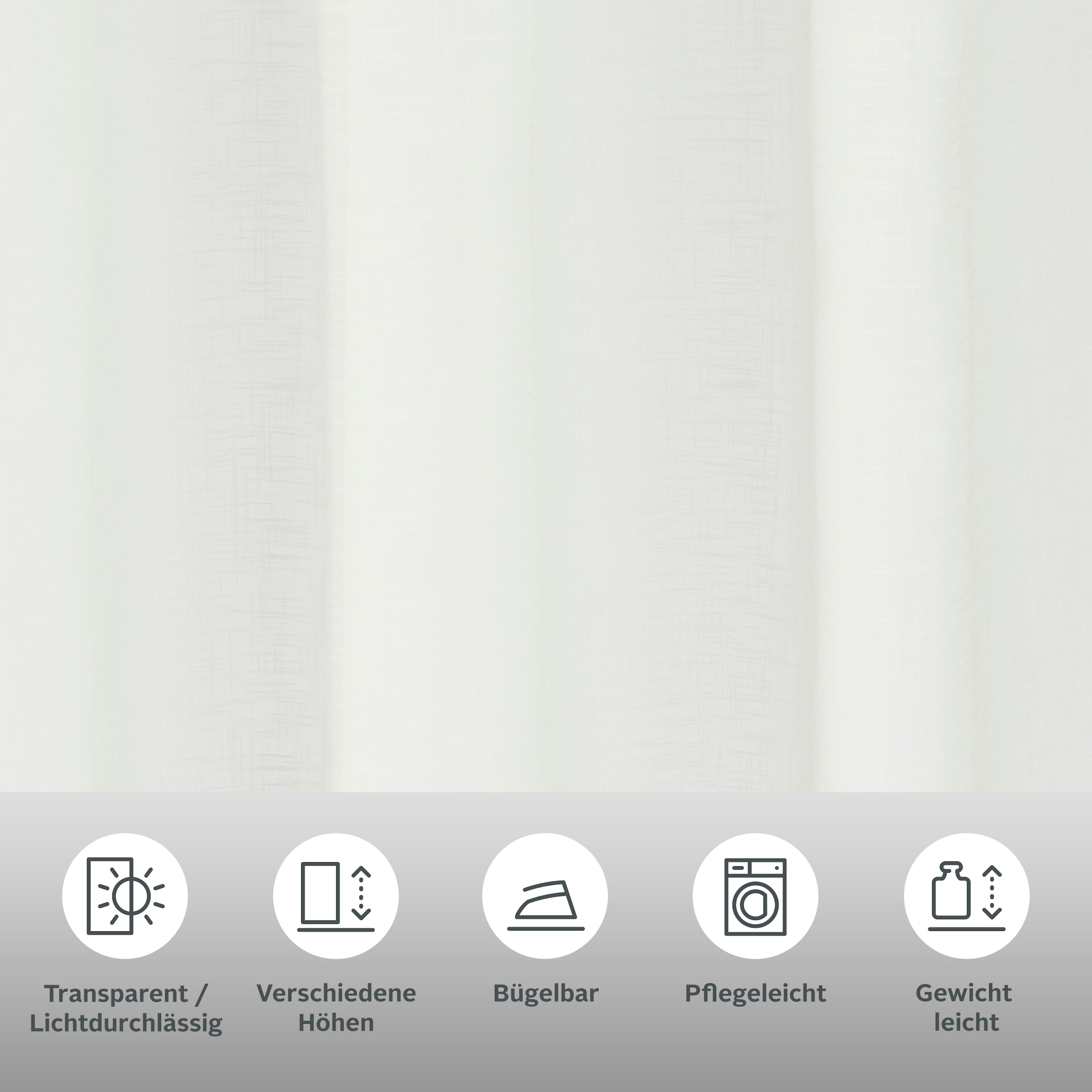 my home Gardine »REGINA«, (2 St.), Vorhang, Fertiggardine, 2-er Set, transparent, modern