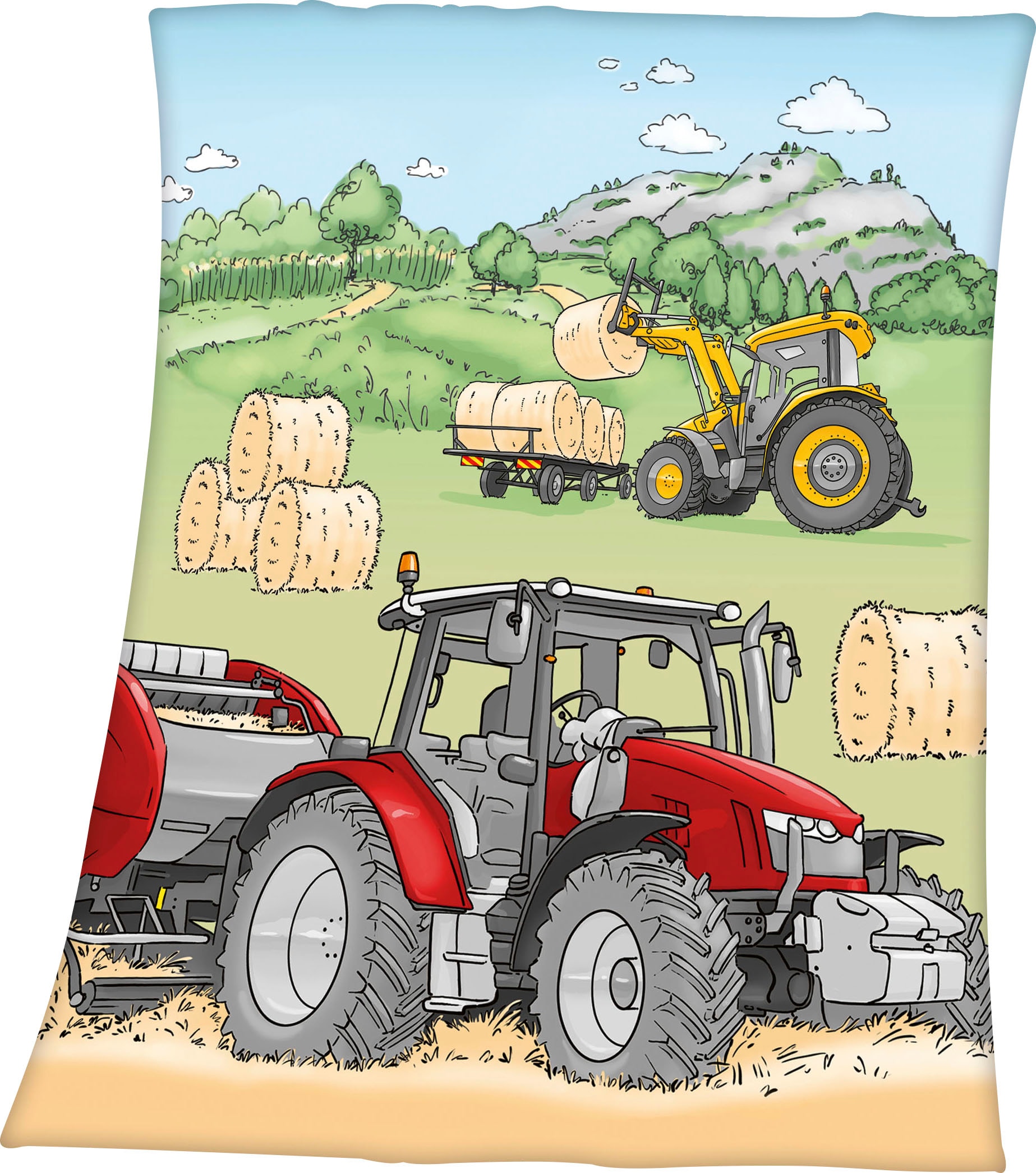 Herding Collection mit Motiv, Young Kinderdecke Traktor Kuscheldecke tollem »Traktor«,