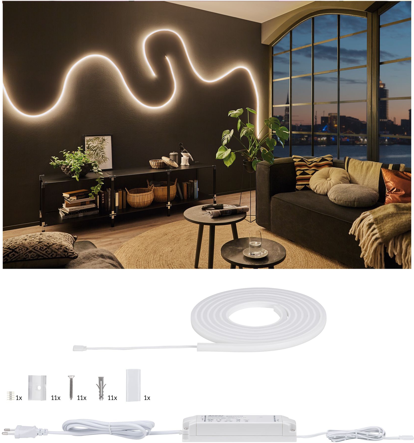 LED-Streifen »MaxLED Flow Basisset 3m Warmweiß 37W«