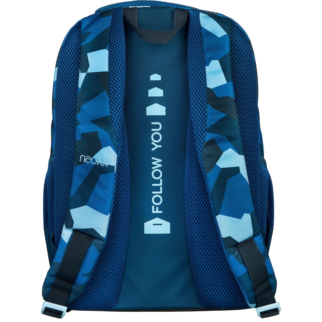 neoxx Schulrucksack »Fly, Camo Nation«, Reflektionsnaht