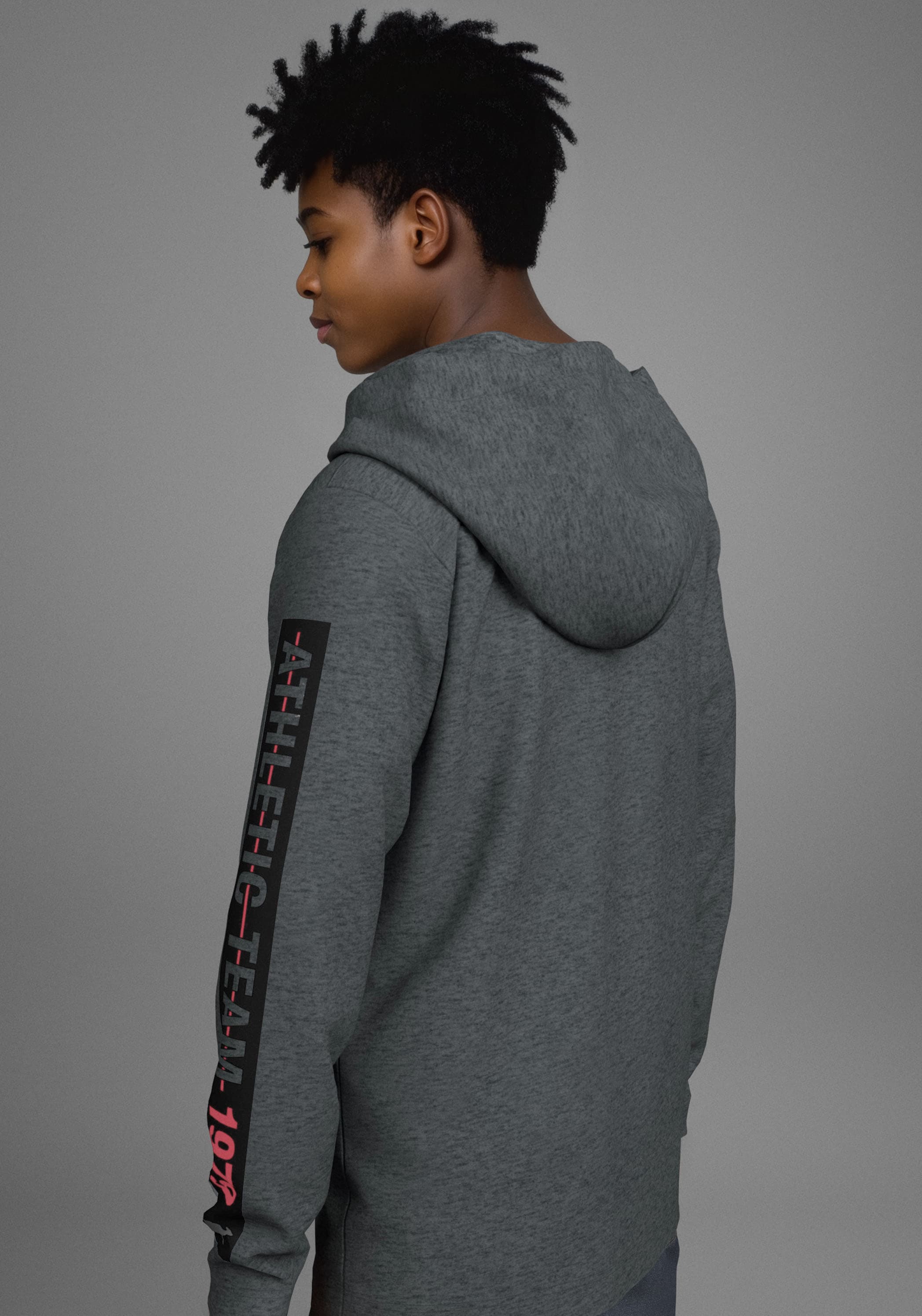 KangaROOS Kapuzenshirt »Shirt mit Ärmelprint« Meliertes Kapuzenshirt mit Ärmelprint