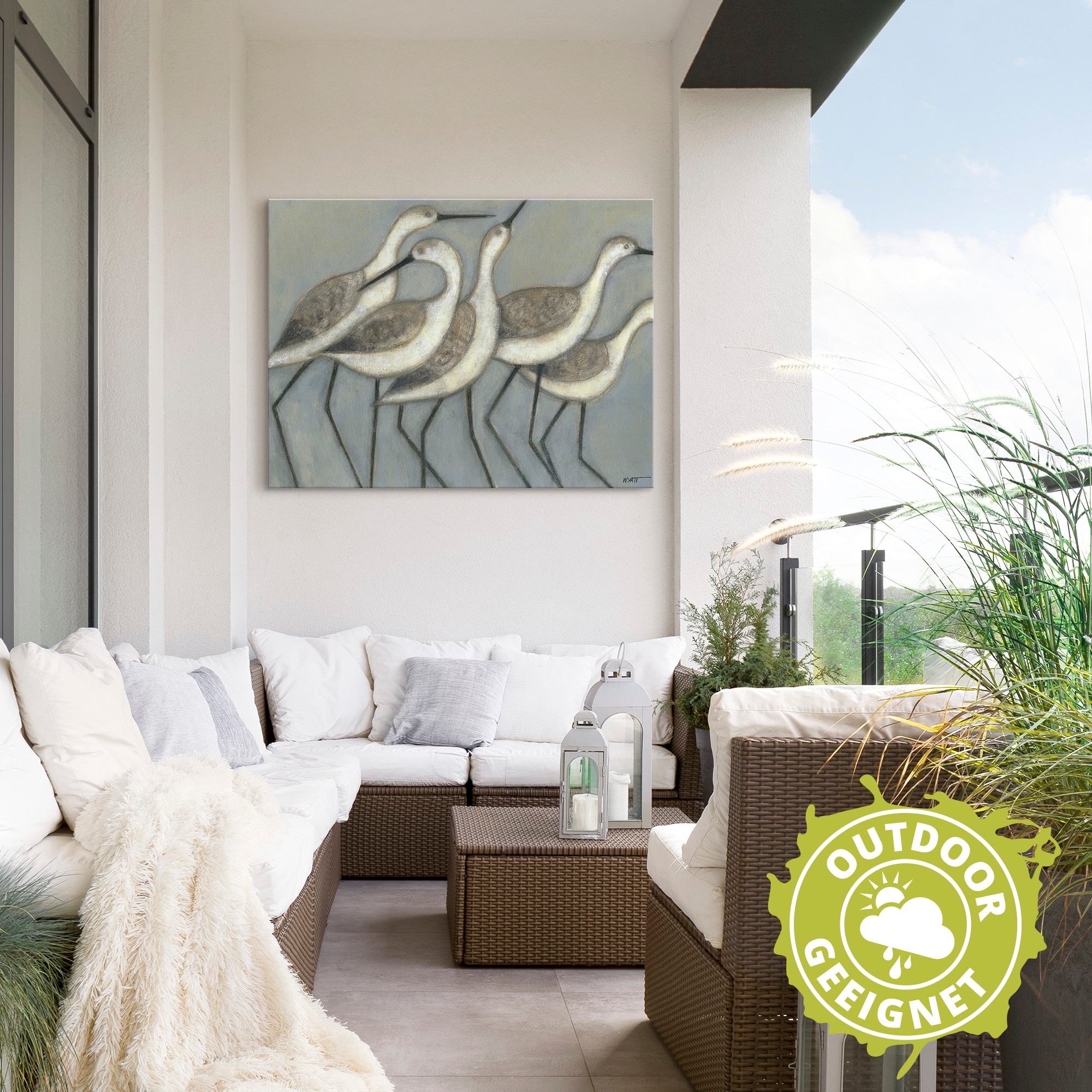 Artland Alu-Dibond-Druck »Küstenvögel II« Vögel 1 Stk. tlg. für Innen- und Außenbereich geeignet, Outdoorbild