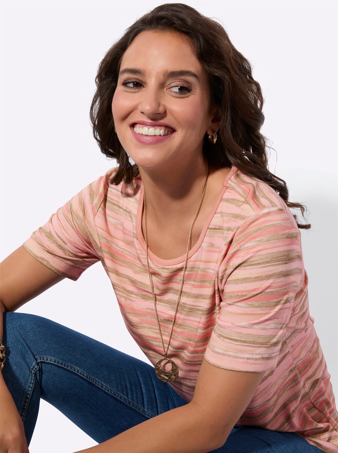 Casual Looks Rundhalsshirt »Druck-Shirt« 1 tlg.