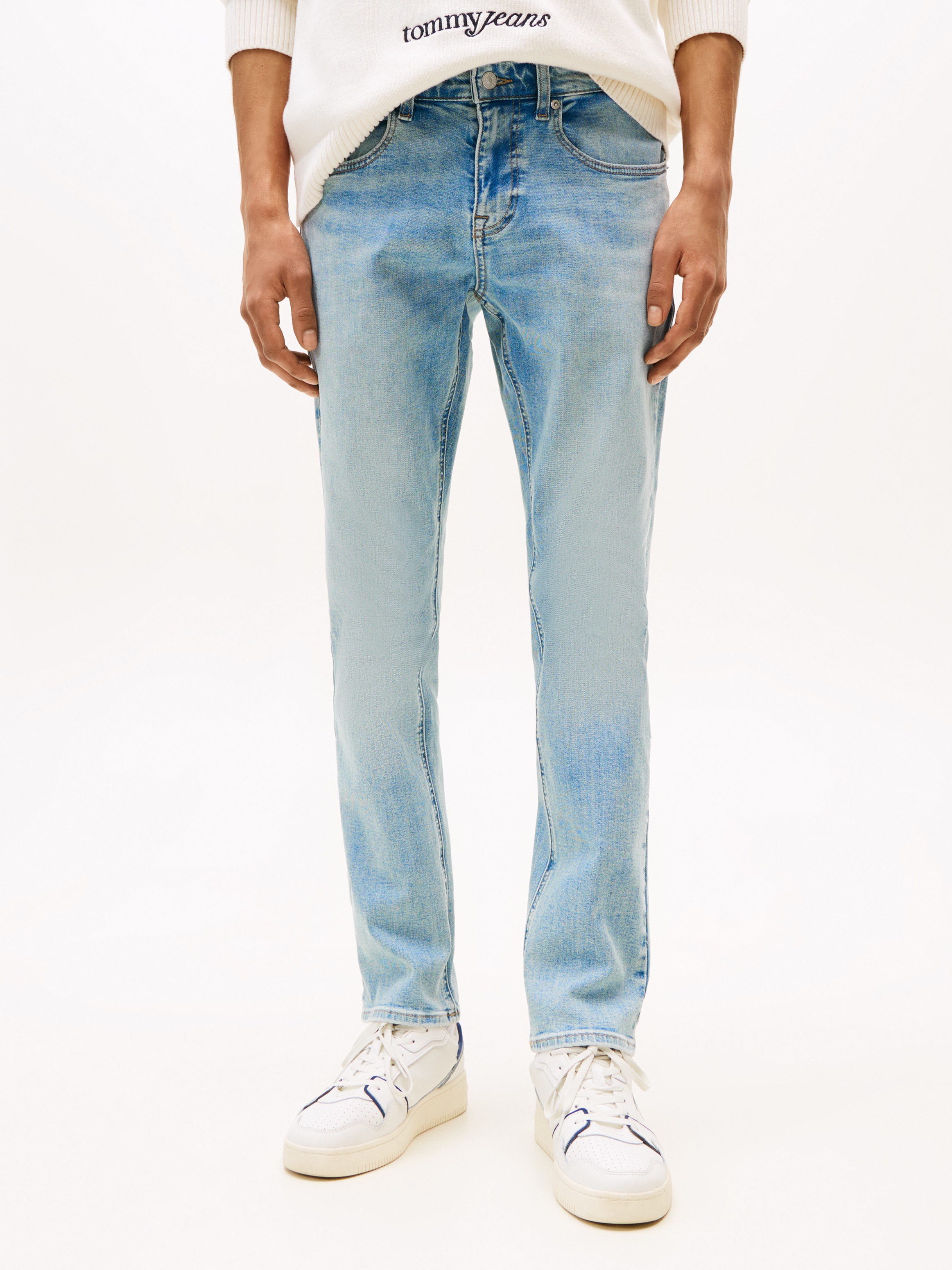 Tommy Jeans Slim-fit-Jeans »Scanton Slim«, Slim‑Fit‑Jeans mit mittlerer Leibhöhe, 5‑Pocket‑Design