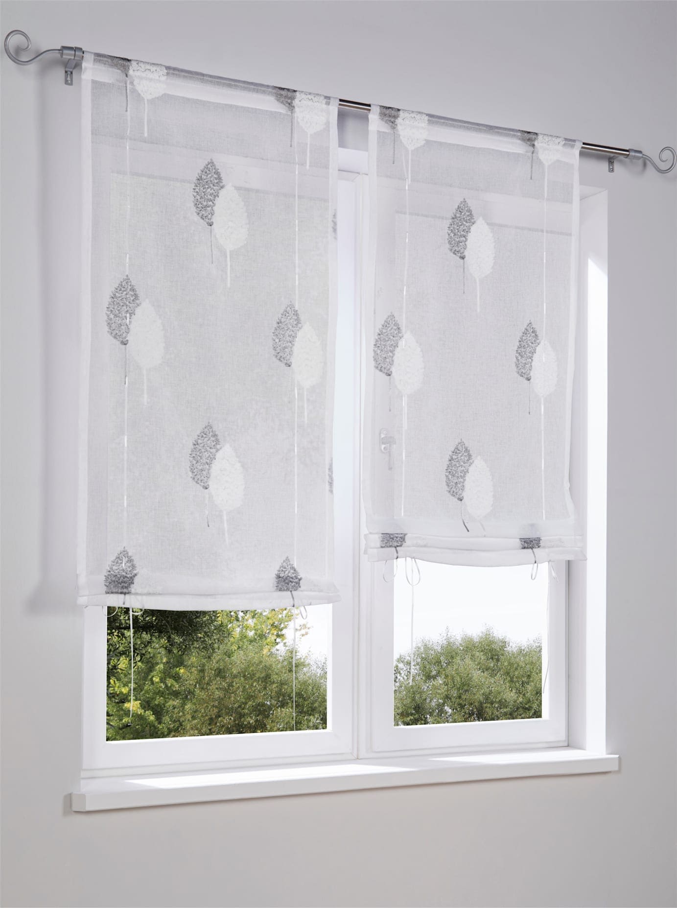 heine home Raffrollo mit Stangendurchzug