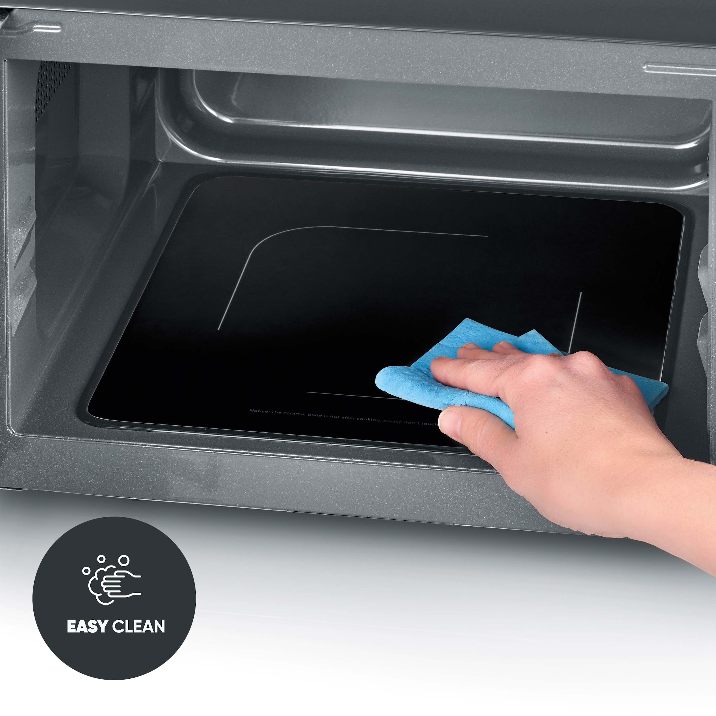 Severin Mikrowelle »MW 7763« Grill | Mikrowelle 1000 W 2-in-1 Mikrowelle mit Glasboden und Grill