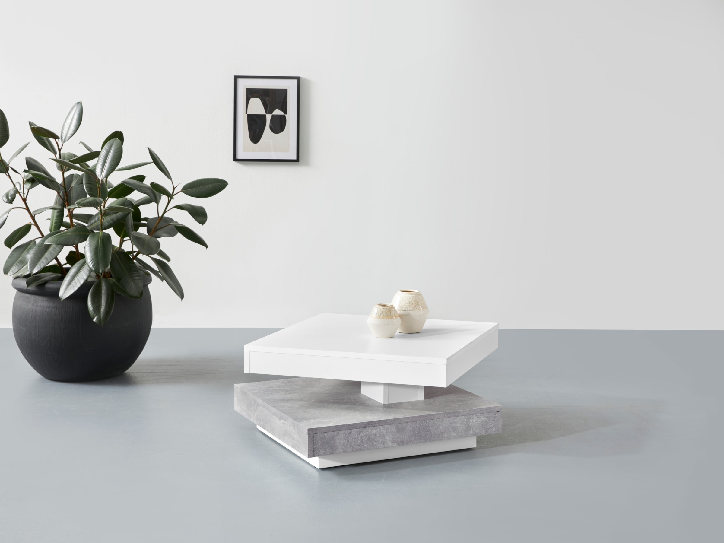 GOODproduct Couchtisch "BEN" mit drehbarer Platte