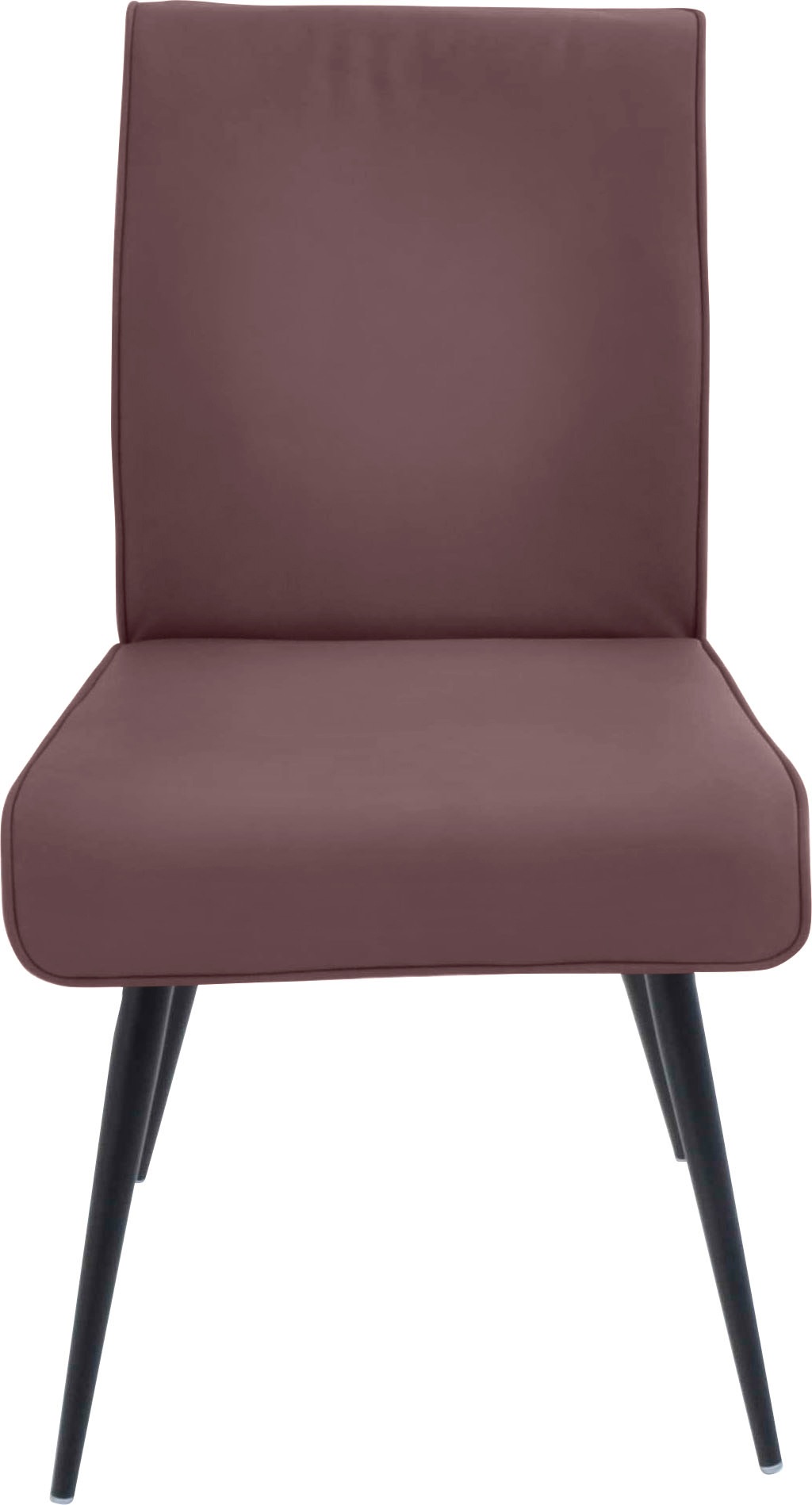 K+W Komfort & Wohnen 4-Fußstuhl »Giacomo I«, 1 St., Leder CLOUD, 4- Fußstuhl mit umlaufenden 4mm Keder am Rücken und Sitz, Metallfüße