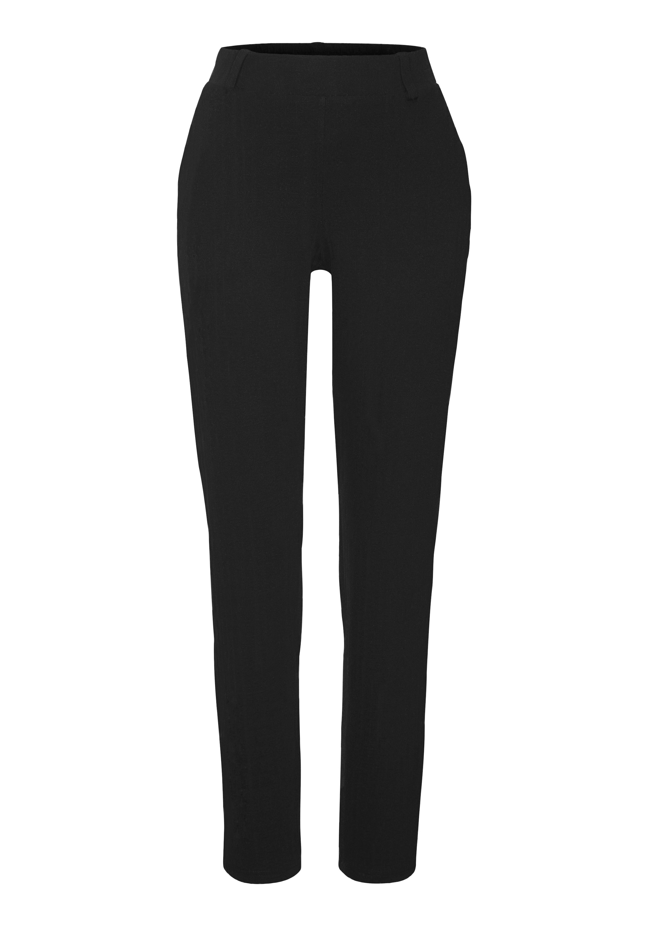 LASCANA Jogger Pants »klassische schmale Form«  mit Jacquard Strickmuster oder uni schwarz