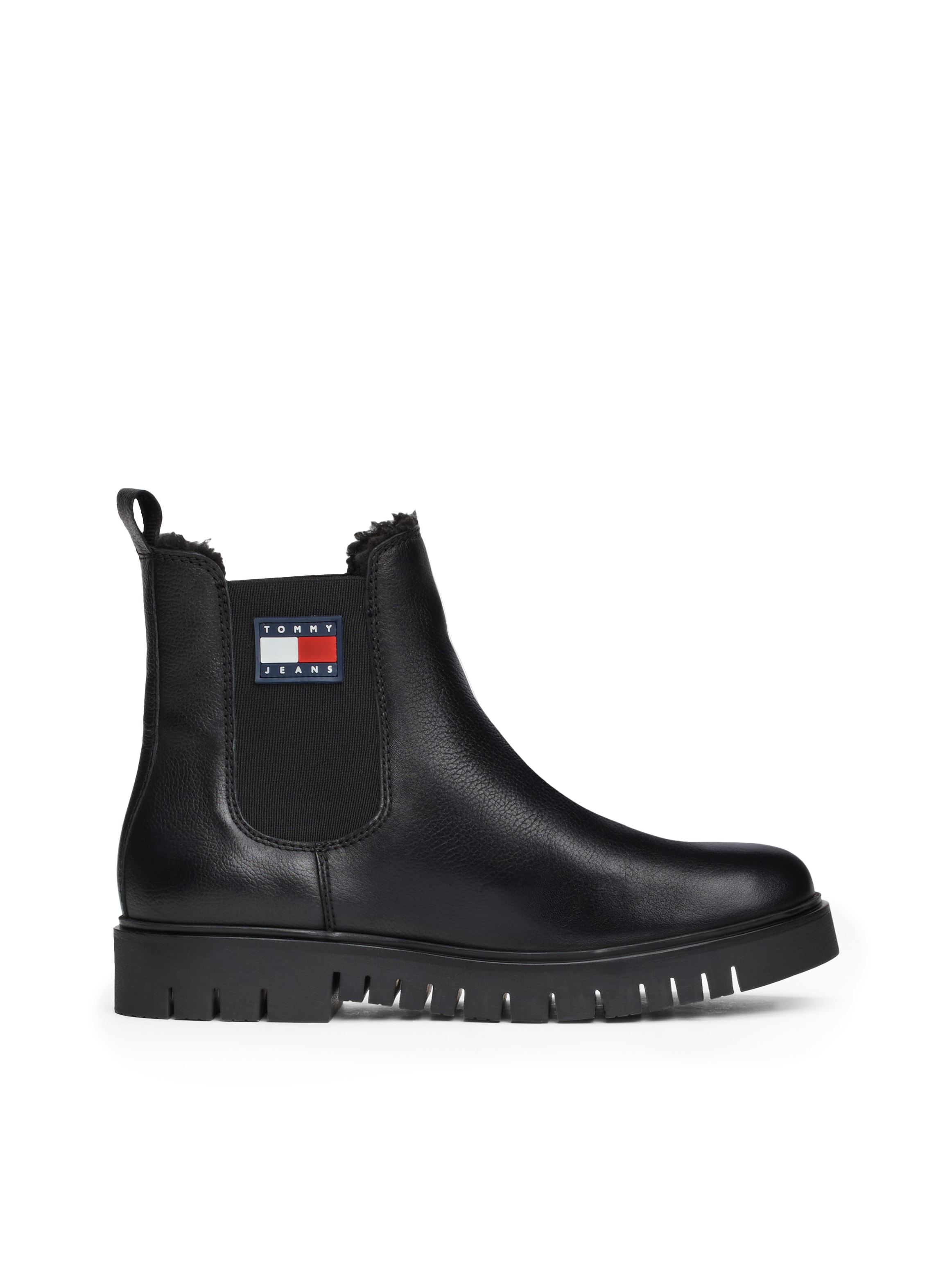 Tommy Jeans Winterboots »TJW CHELSEA BOOT WL«, Blockabsatz, Plateau, Chelseaboots, Schlupfschuh mit seitlichem Logo