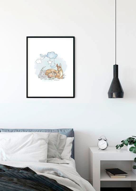 Komar Bild »Bambi Good Night« Disney 1 Stk. tlg. Wandbild zur Dekoration im Kinderzimmer - ohne Rahmen