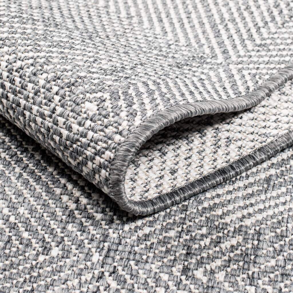 Carpet City Outdoorteppich »DUO RUG 5845«, rechteckig, 5 mm Höhe, Wendeteppich Wetterfest In- & Outdoor, Balkon, Terrasse, Wohnzimmer