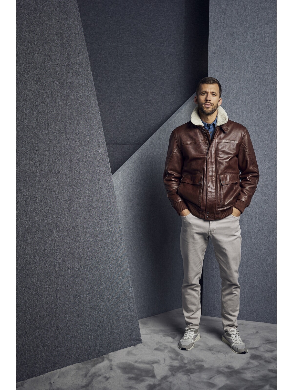 Babista Lederjacke »Lederjacke ZELVENTO«, (1 St.), mit wärmendem Teddyfutter