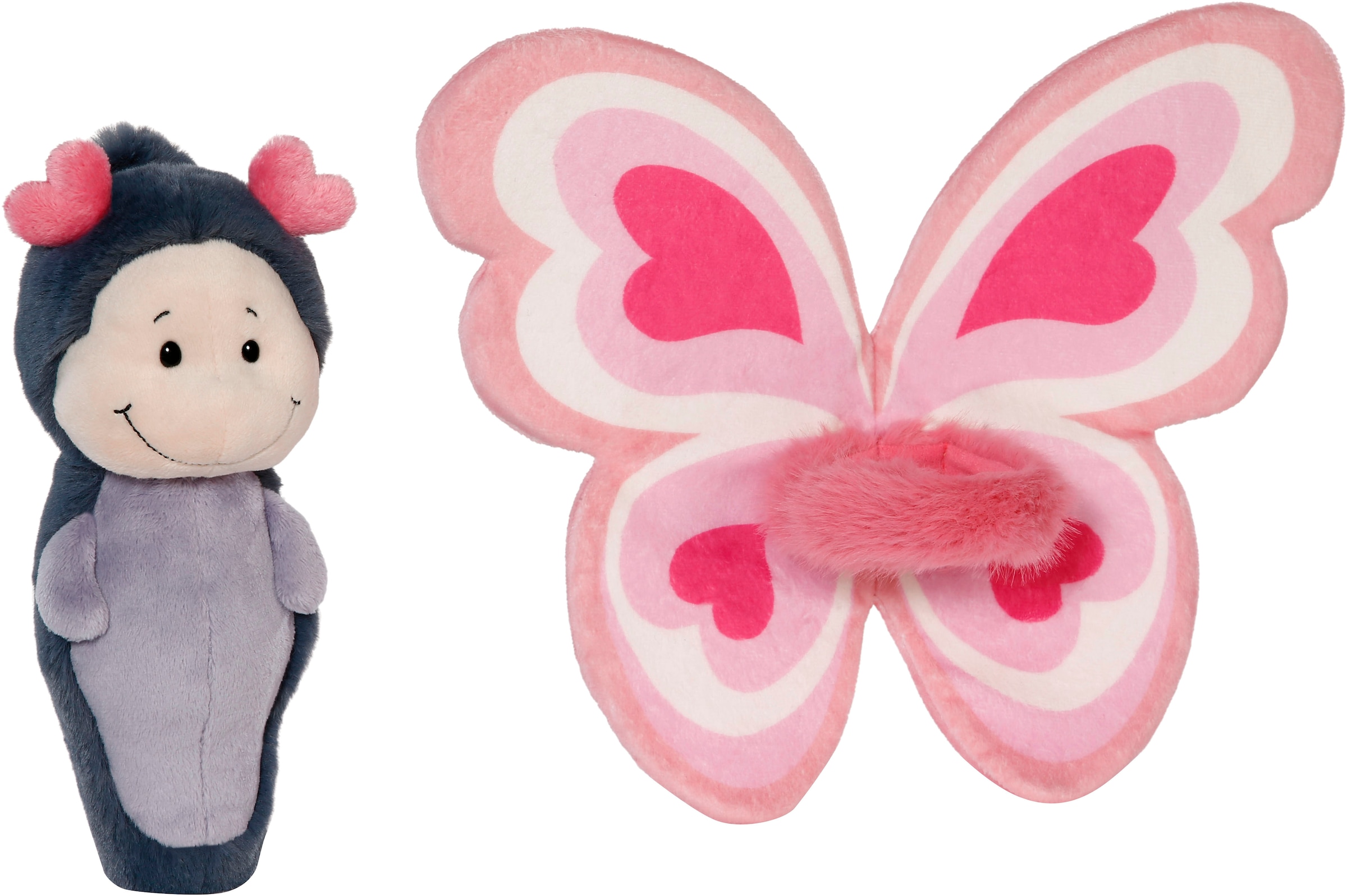 Nici Kuscheltier »Love , Schmetterling, 21 cm, in Geschenkbox« enthält recyceltes Material