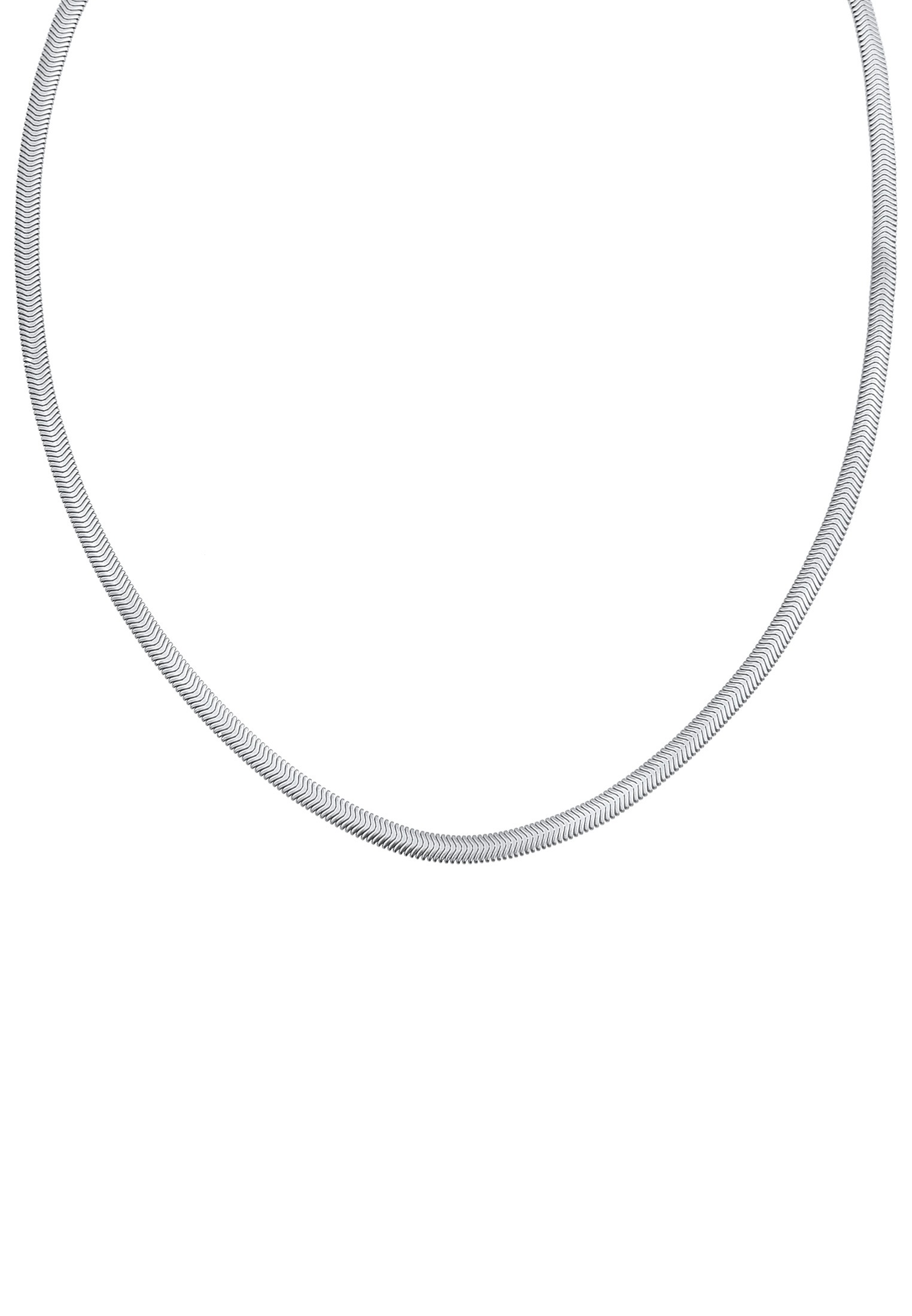 Kuzzoi Silberkette »Halskette Flache Schlangenkette Fischgräte 925 Silber«