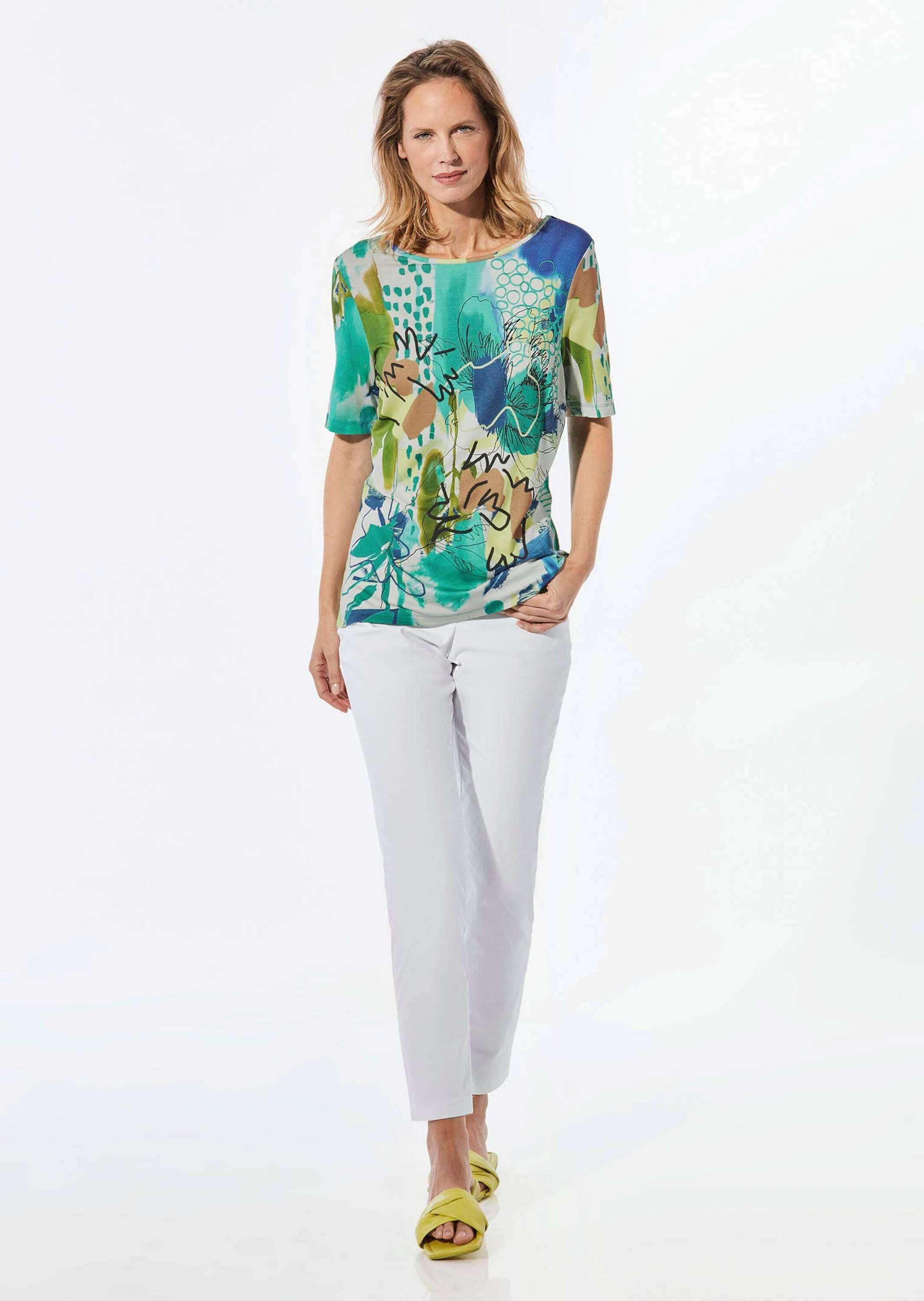 GOLDNER Kurzarmshirt »Kurzgröße Shirt mit U-Boot-Ausschnitt« keine/nicht relevant