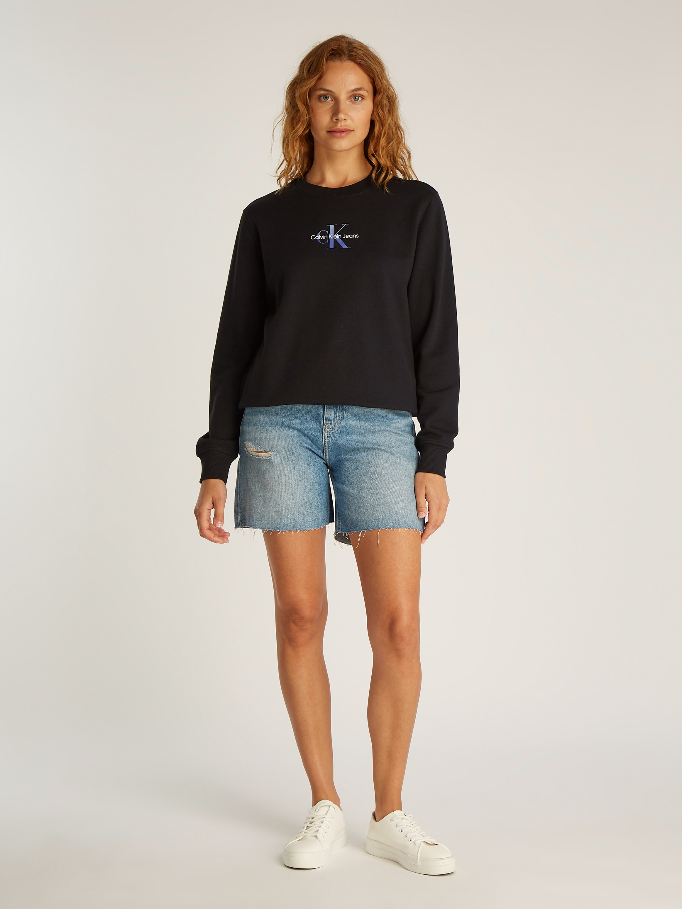 Calvin Klein Jeans Sweatshirt »GRADIENT MONOLOGO CREWNECK«, mit Logo