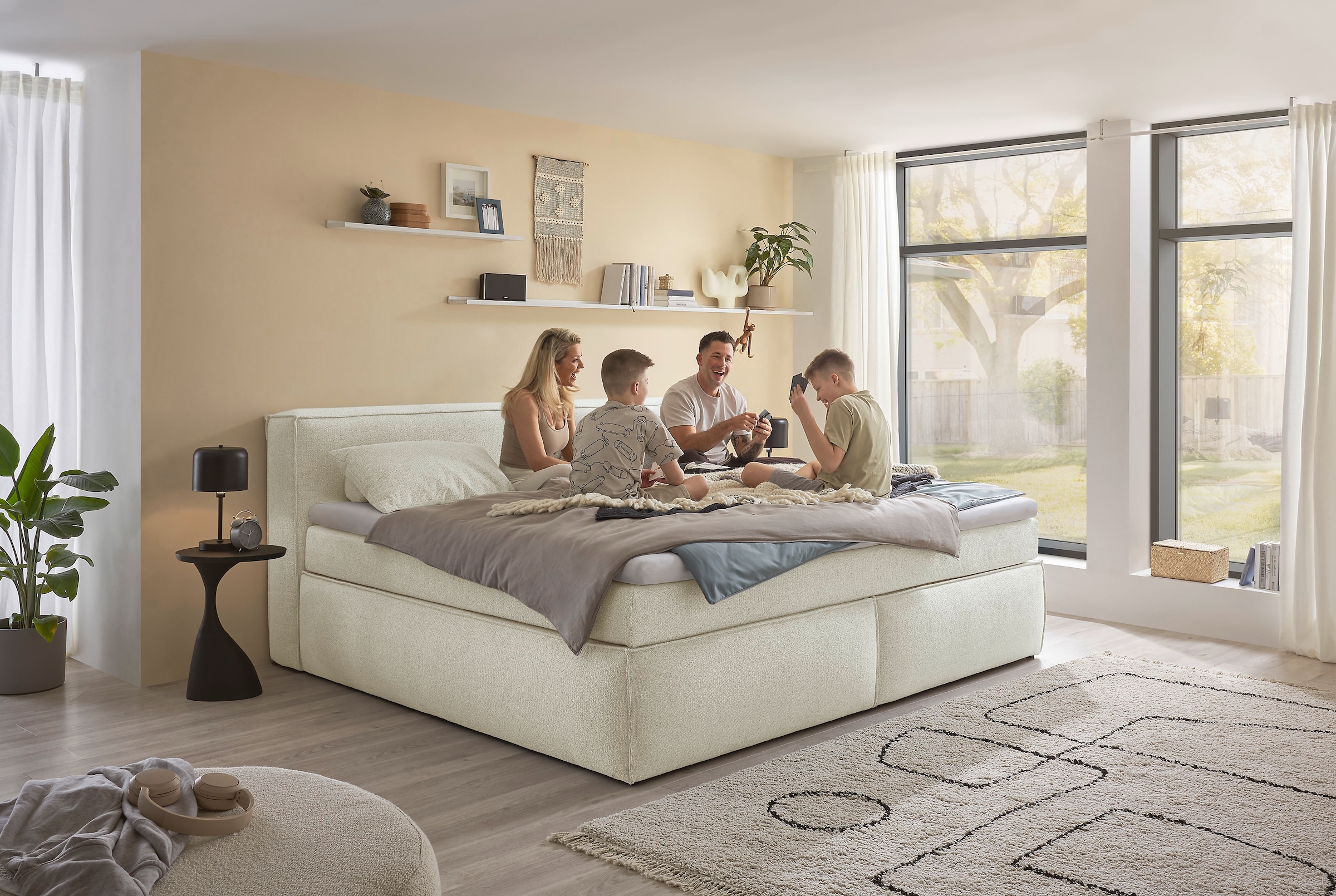 ED EXCITING DESIGN Boxspringbett »Sandon, Familienbett erhältlich in der Größe 240x200cm« in verschiedenen Farben erhältlich
