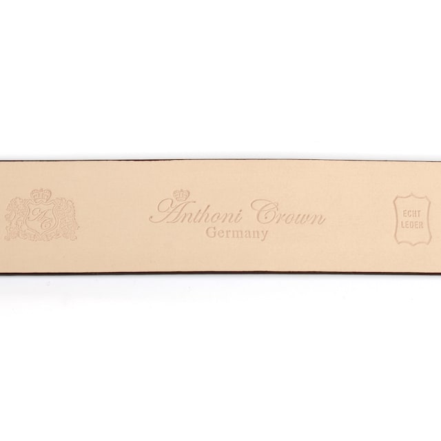 Anthoni Crown Ledergürtel, mit glänzender ovaler Schließe bequem bestellen