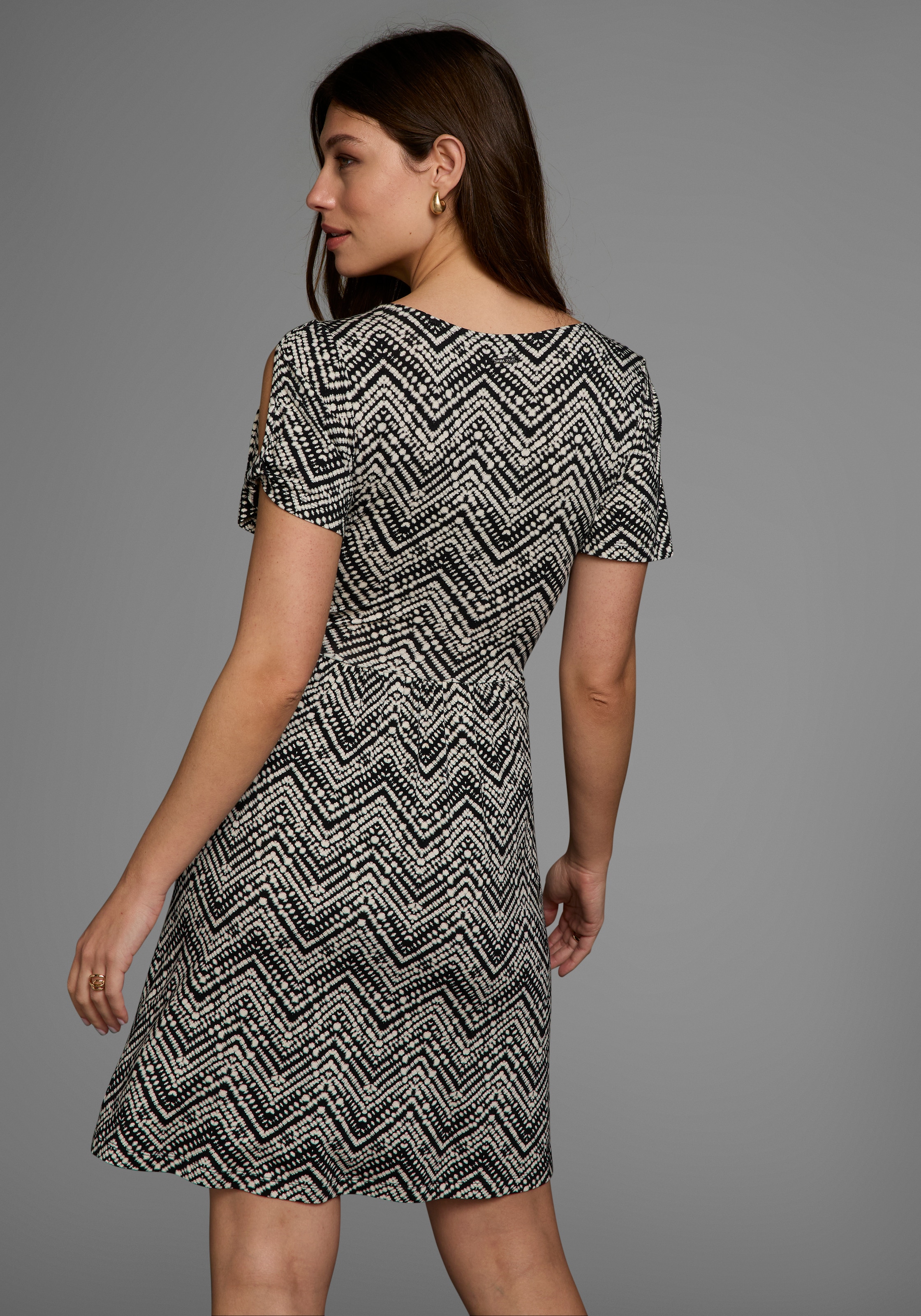 Laura Scott Sommerkleid, mit geschlitzten Flügelärmeln & elastischem Bund - NEUE KOLLEKTION