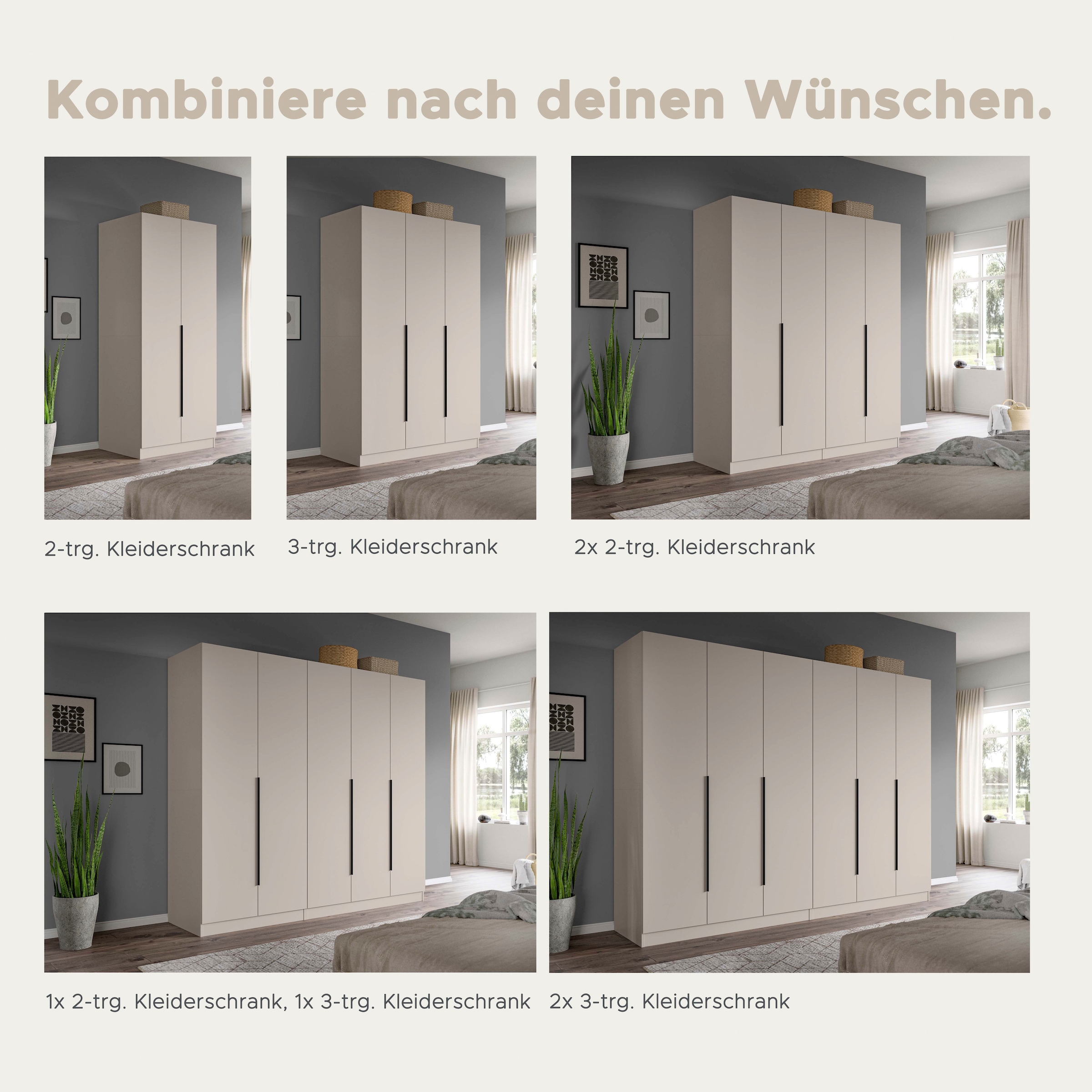 Home affaire Schrank-Set »Skarde moderner Kleiderschrank Schlafzimmerschrank« wähle deine beste Schrank Kombination, 1 Stk. tlg.