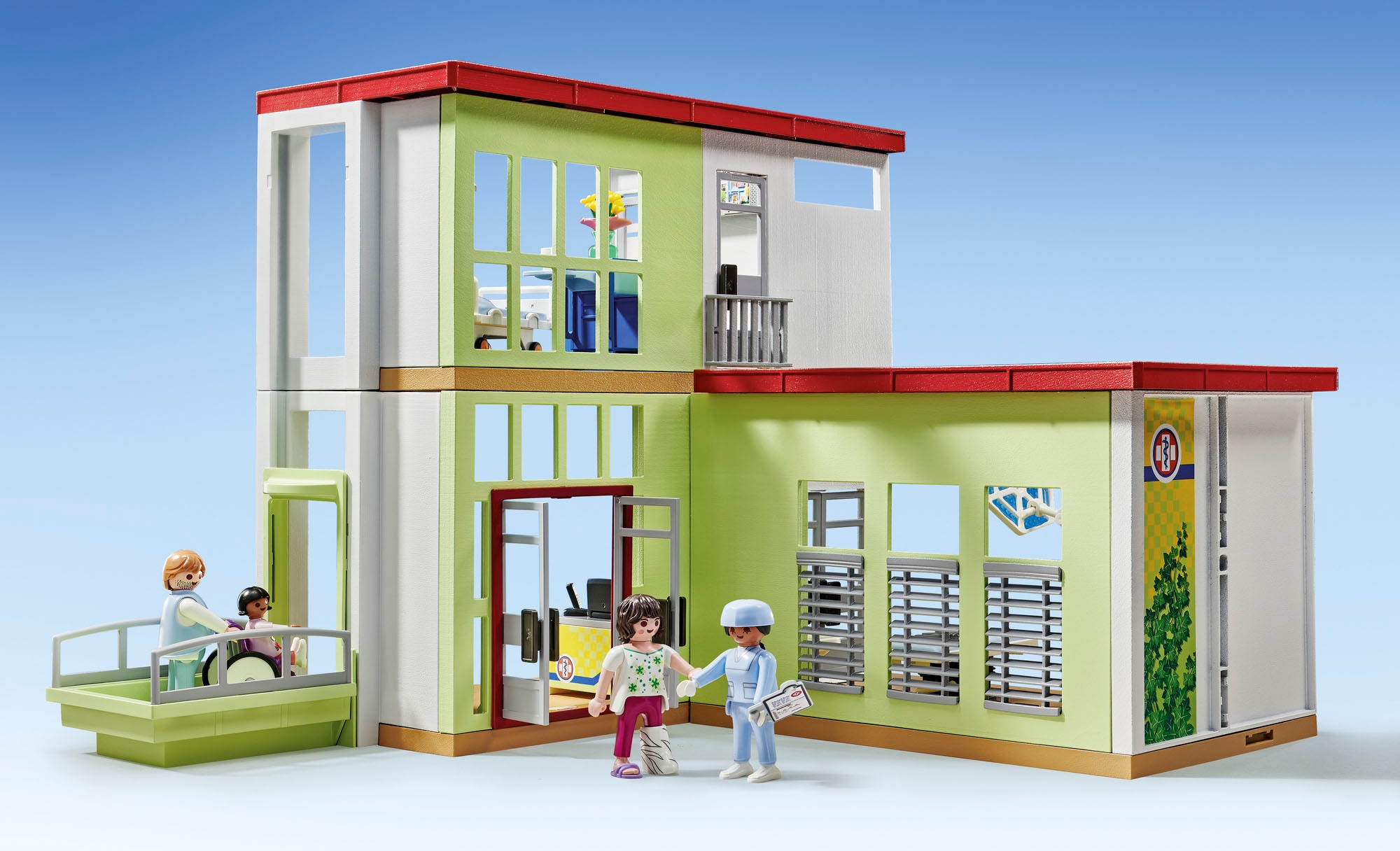 Playmobil® Konstruktions-Spielset »Modernes Krankenhaus (71615), Action Heroes«, (165 St.), Made in Europe