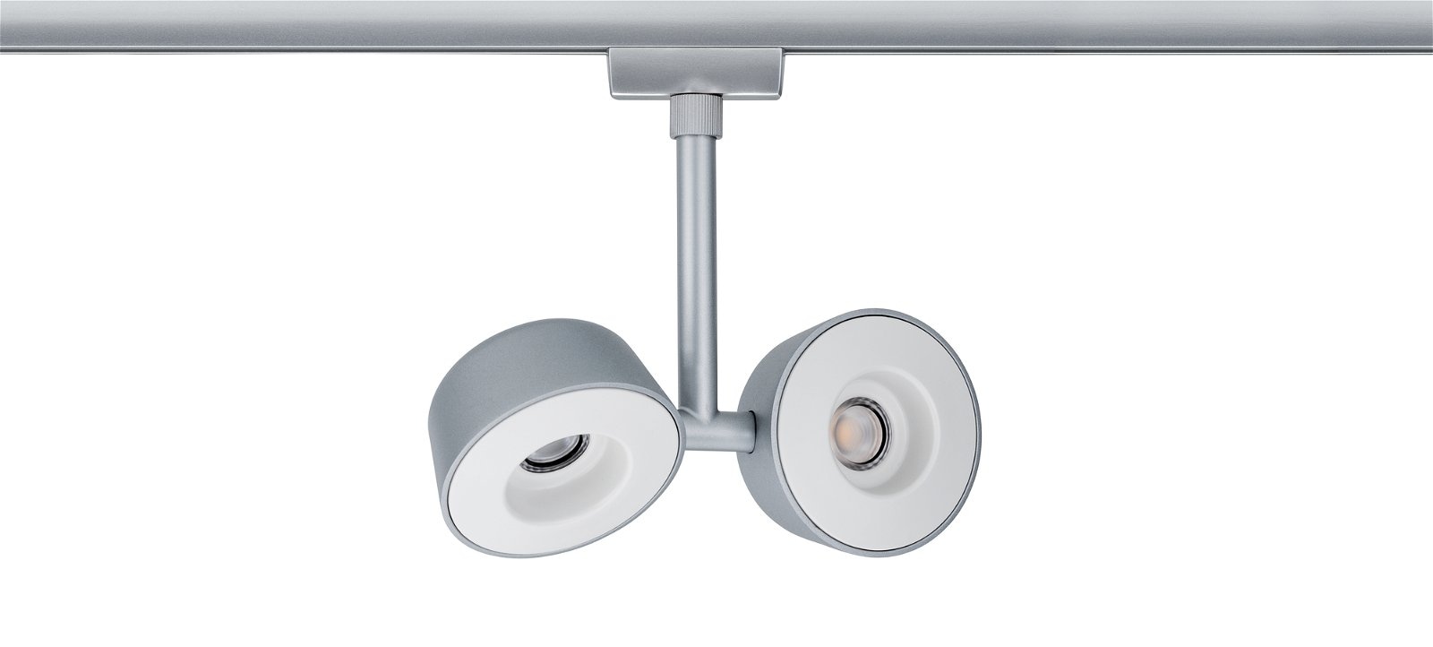 Paulmann Schienensystem-Leuchten »URail Schienenspot Pellet 2x350lm 2x6,7W 2700K 230V Chrom matt, Weiß« 1 Stk. tlg. dimmbar, Doppelspot